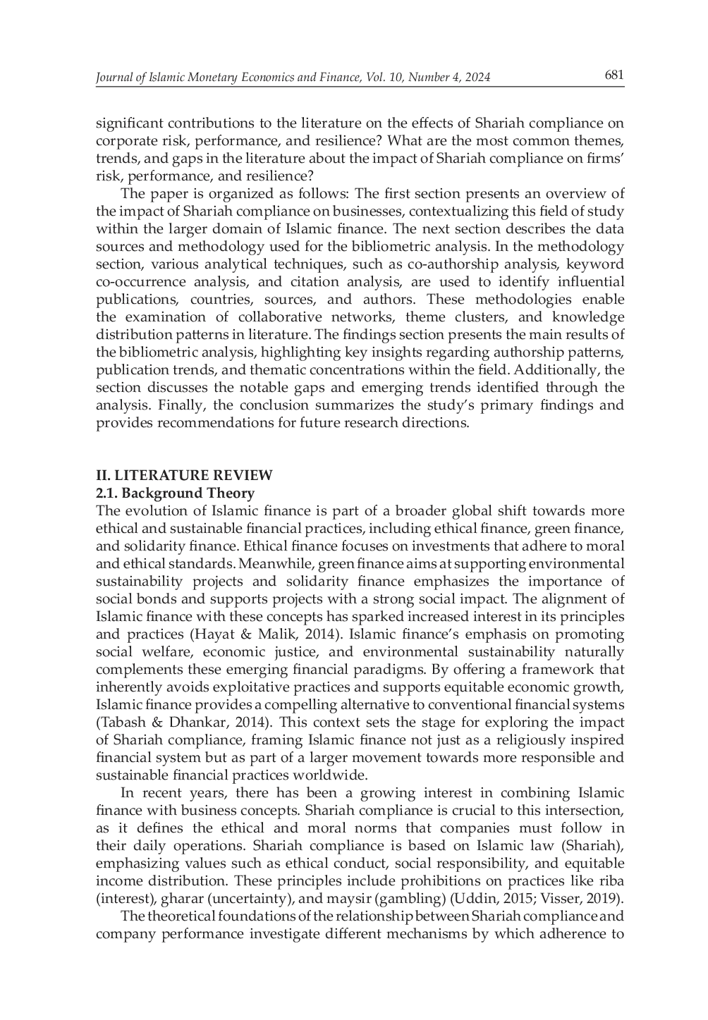 JURIS Research Status and Prospects of Shariah Compliance Impact on Firm Risk Performance and Resilience