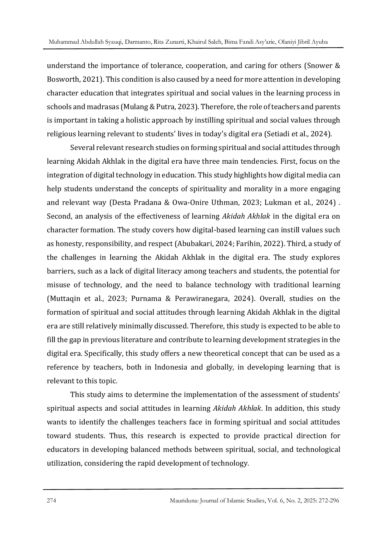 JURIS Formation of Spiritual and Social Attitudes through Learning Akidah Akhlak in the Digital Era