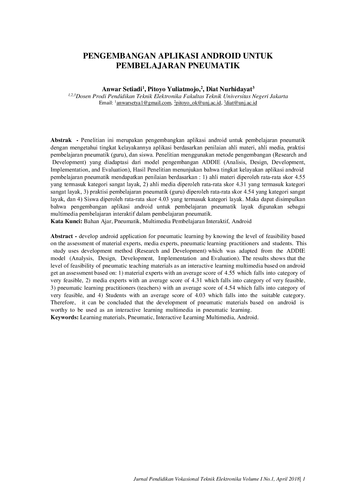 JURIS Pengembangan Aplikasi Android untuk Pembelajaran Pneumatik
