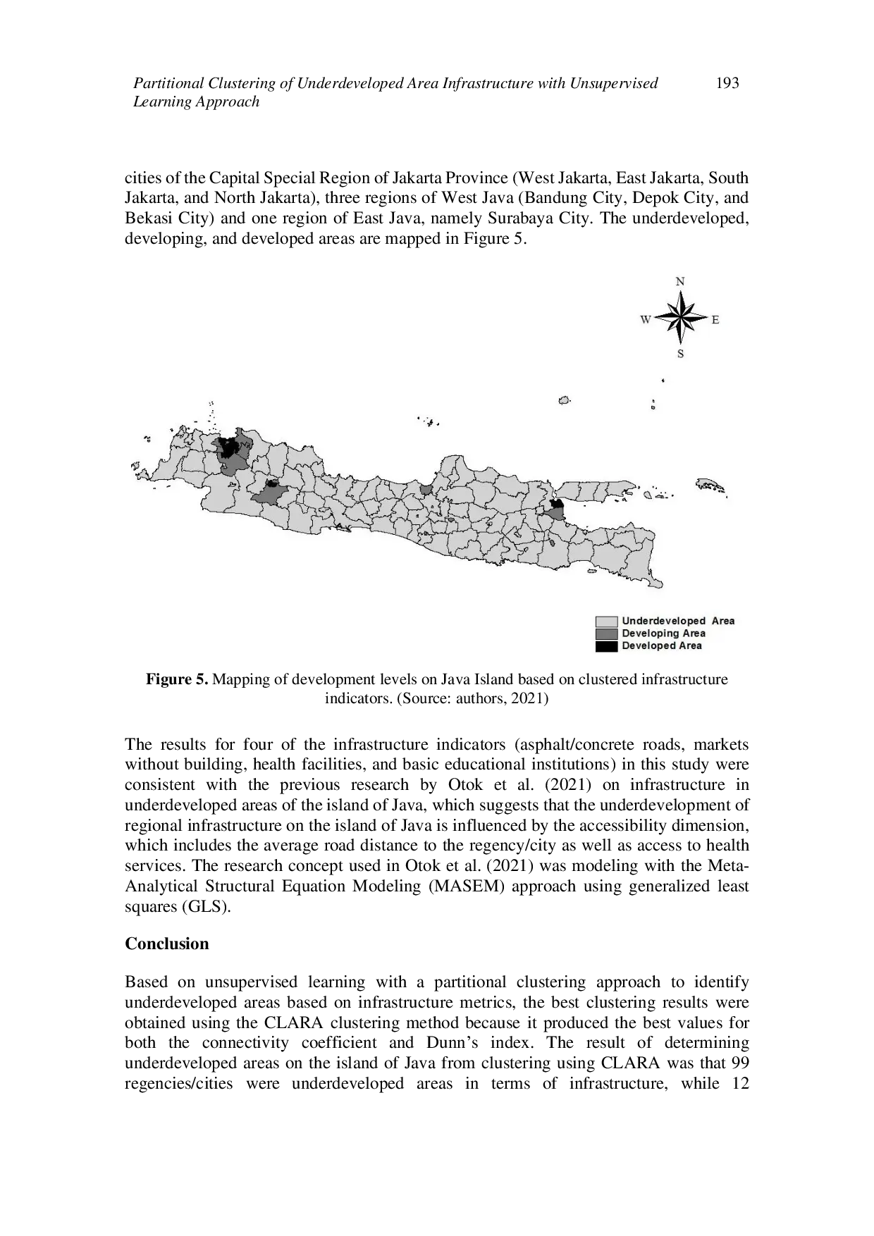 JURIS Partitional Clustering of Underdeveloped Area Infrastructure with Unsupervised Learning Approach A Case Study in the Island of Java Indonesia