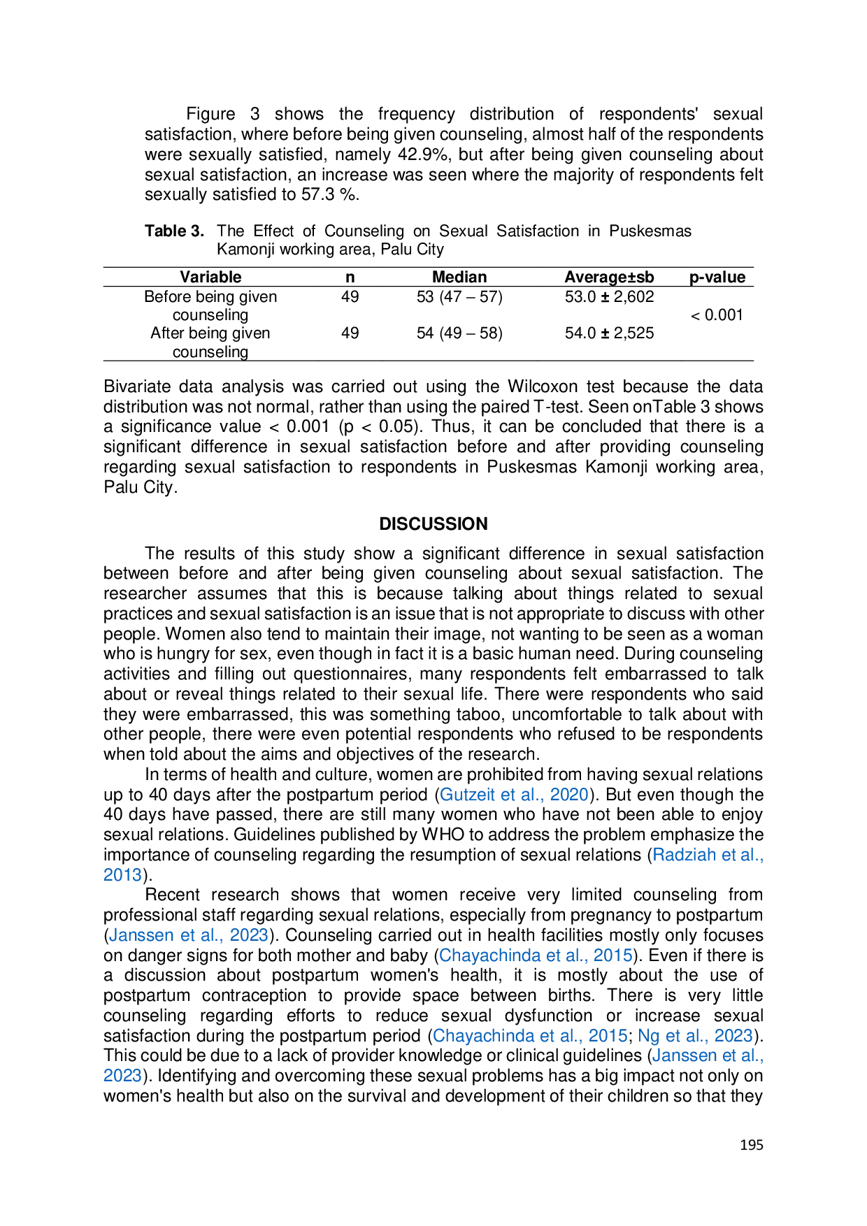 JURIS The Effect of Counseling on Postpartum Women s Sexual Satisfaction