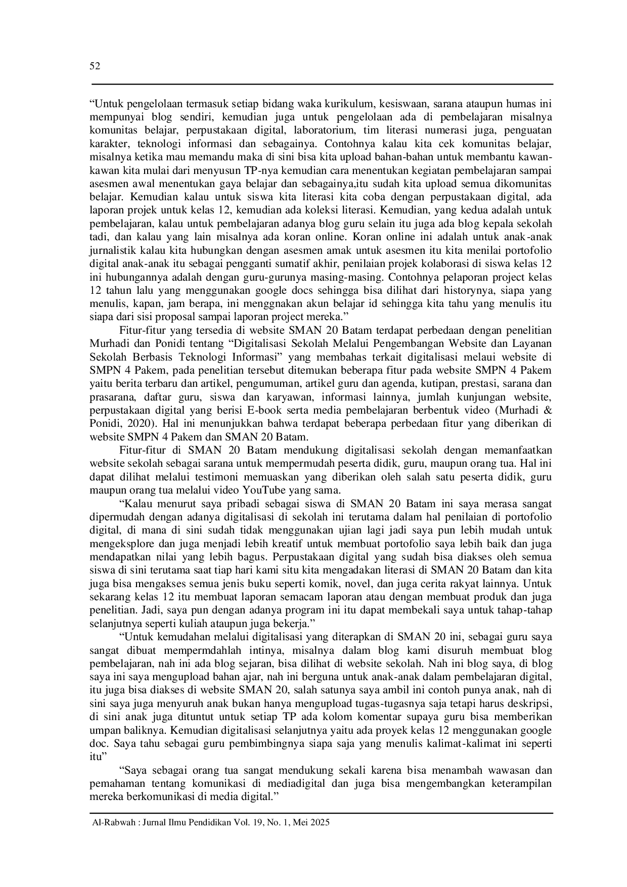 JURIS Digitalisasi Di Sman 20 Batam Sebagai Sekolah Penggerak