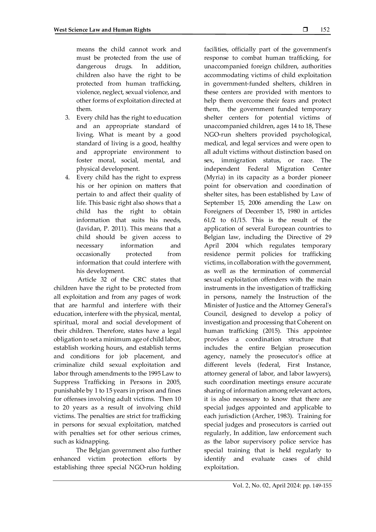 JURIS Commercial Exploitation of Children in Belgium in International Law