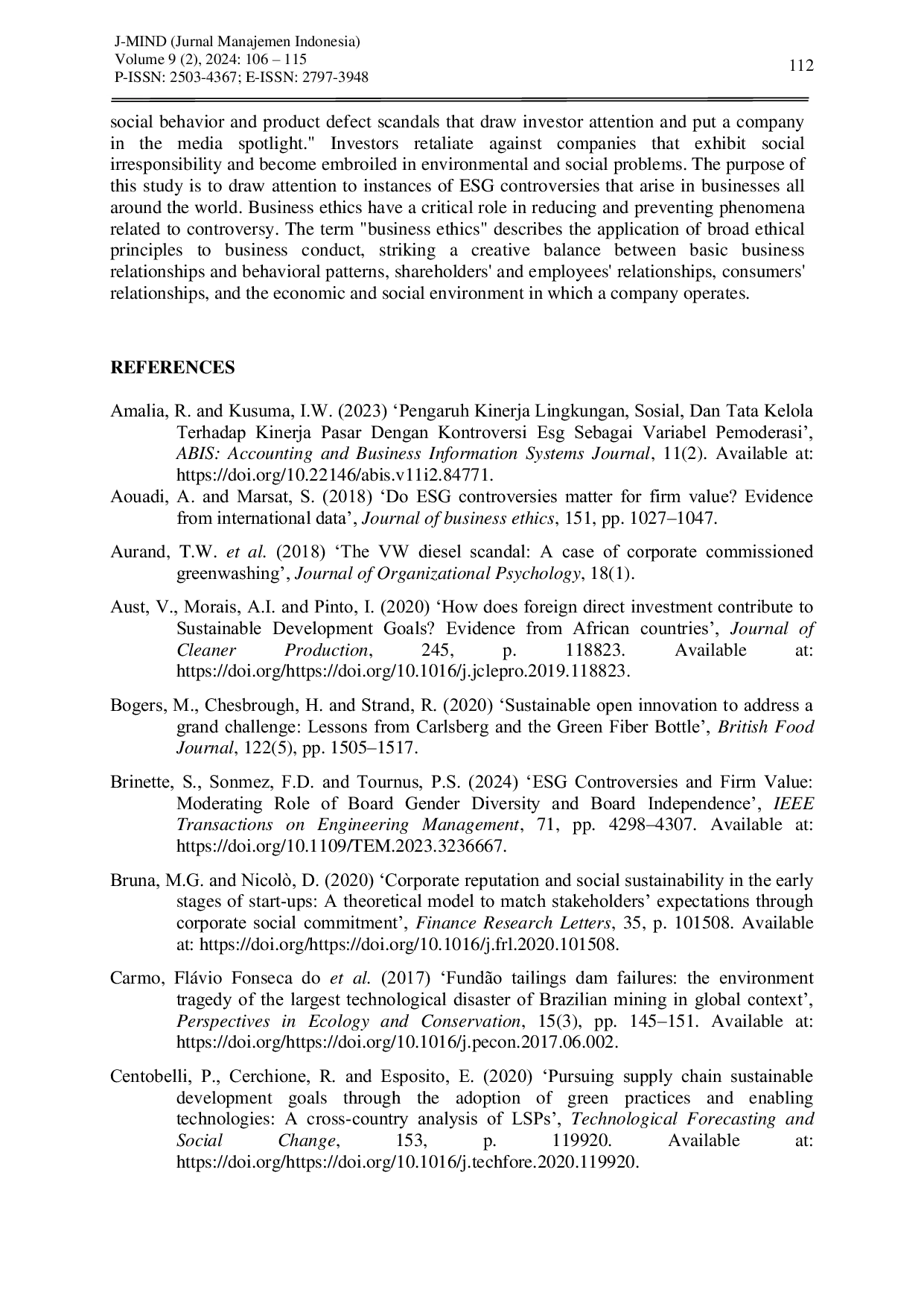 JURIS Environmental and Social Reporting in Crisis Lessons from ESG Controversies and Scandals