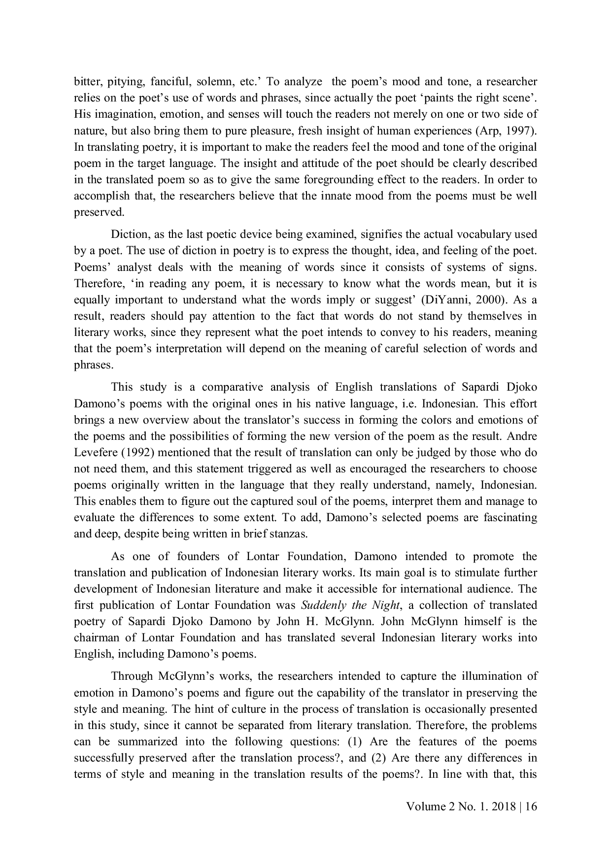 JURIS The Changing Style and Meaning of Damono s Translated Poems