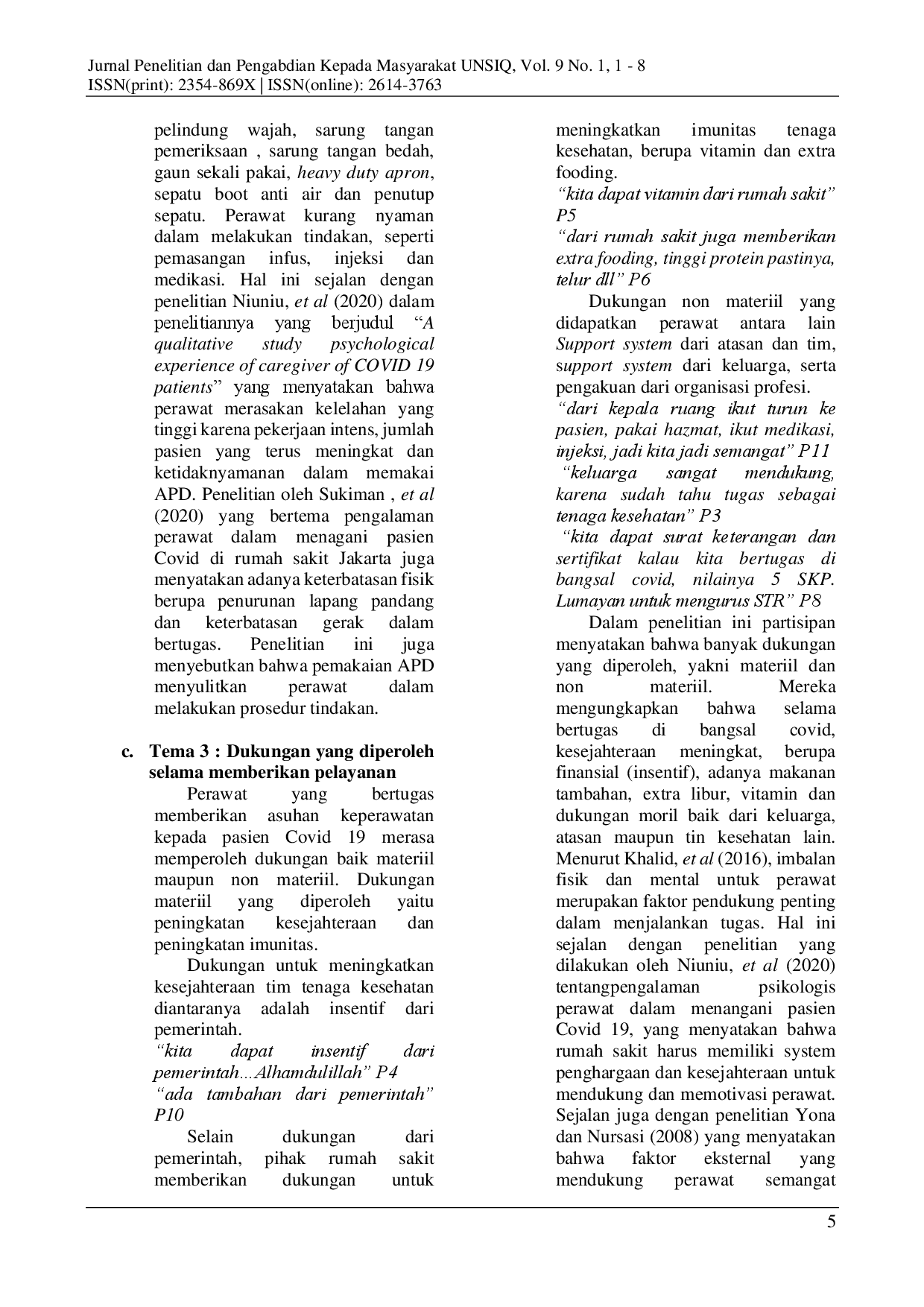 juris Pengalaman Perawat Dalam Memberikan Asuhan Keperawatan Pasien Covid 19