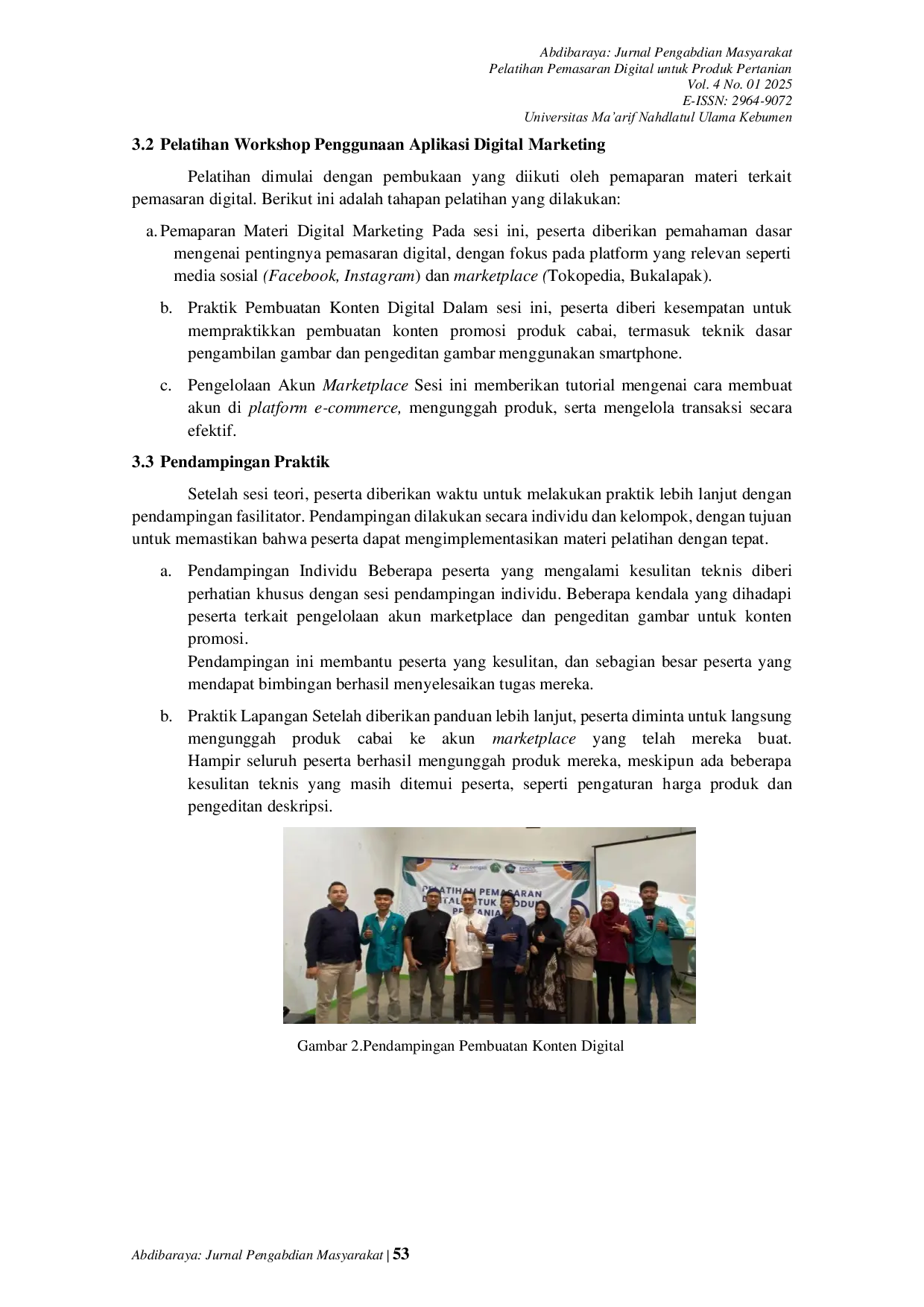 JURIS Pelatihan Pemasaran Digital untuk Produk Pertanian