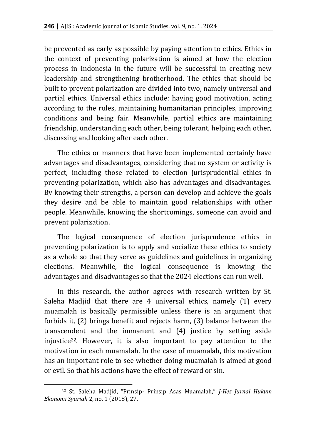 JURIS Election Fiqh Ethics Efforts to Prevent Polarization and Its Impact on the 2024 Election