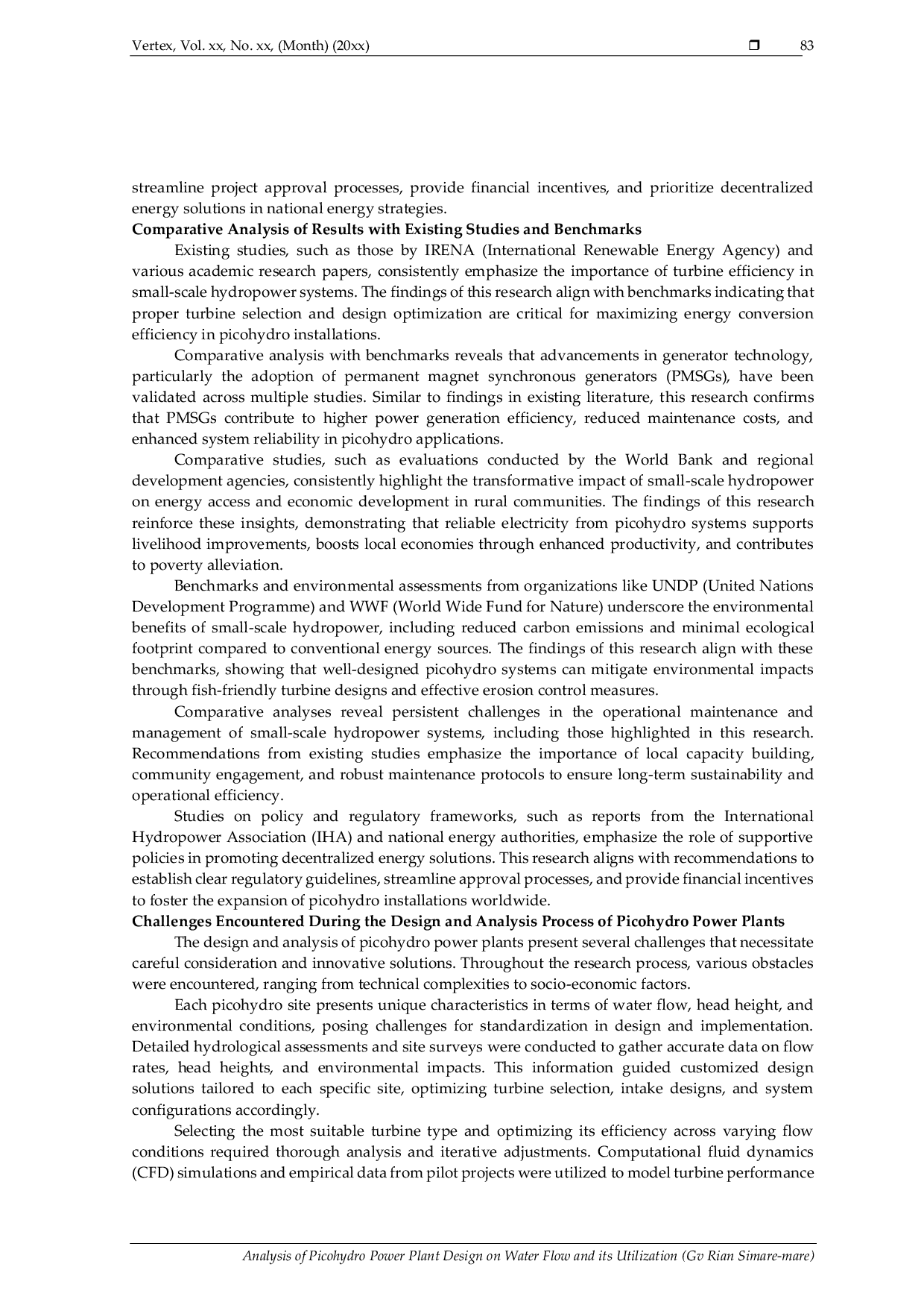 JURIS Analysis Of Picohydro Power Plant Design On Water Flow And Its Utilization