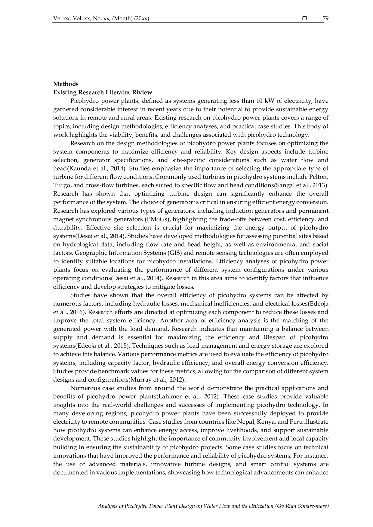 JURIS Analysis Of Picohydro Power Plant Design On Water Flow And Its Utilization