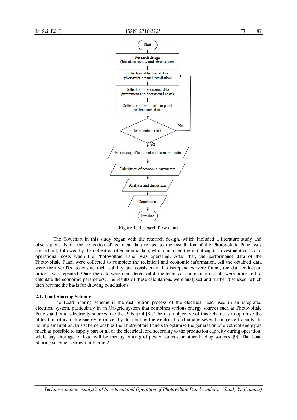 JURIS Techno economic Analysis of Investment and Operation of Photovoltaic Panels under a Load Sharing Scheme