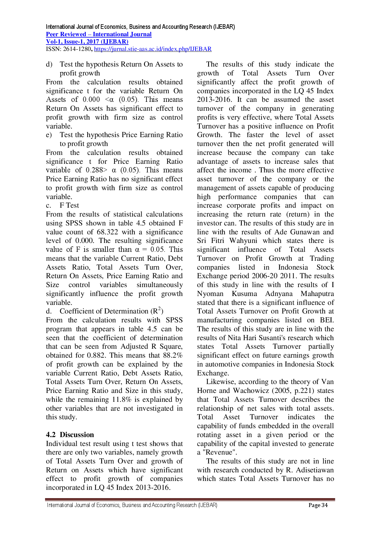 juris Analysis Of Current Ratio Changes Effect Asset Ratio Debt Total Asset Turnover Return On Asset And Price Earning Ratio In Predicting Growth Income By Considering Corporate Size In The Company Join
