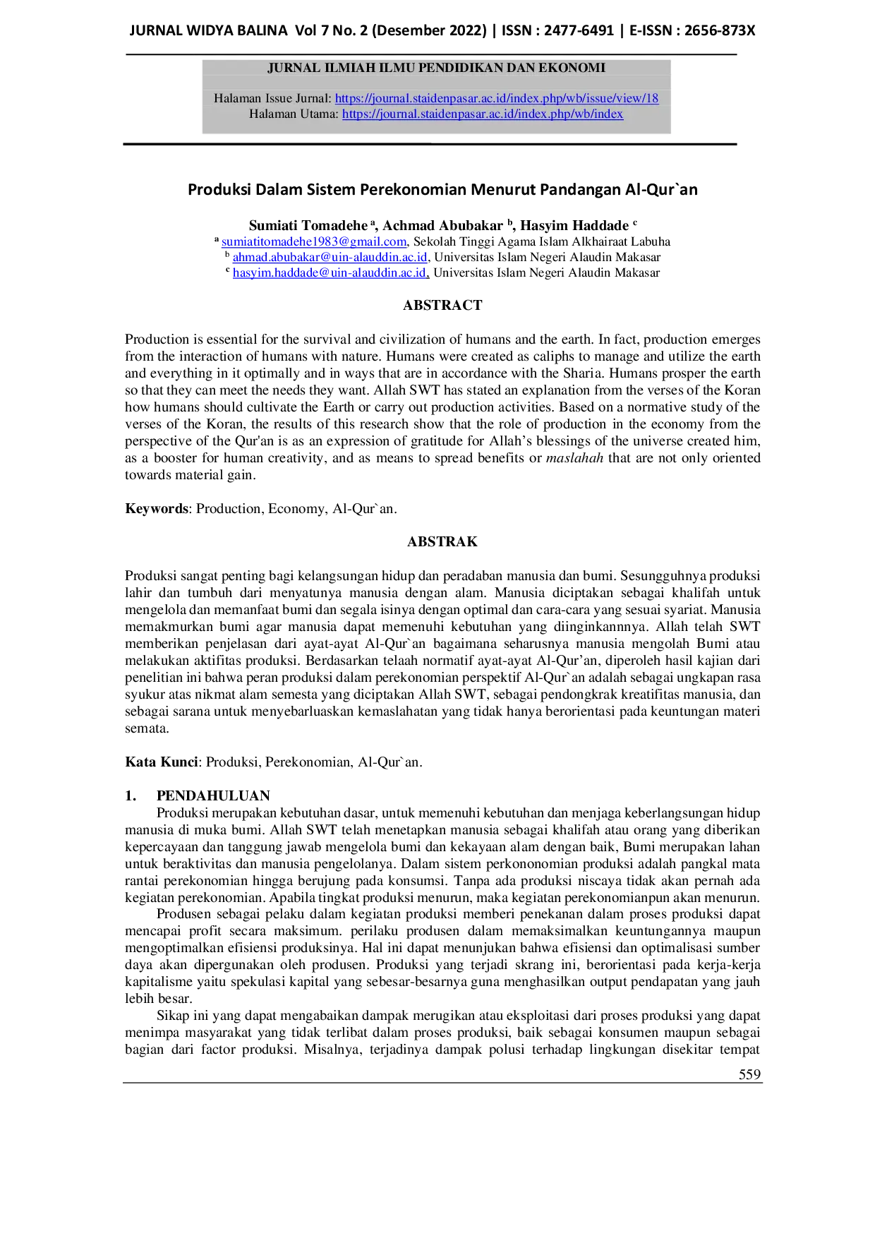 juris Produksi Dalam Sistem Perekonomian Menurut Pandangan Al Qur an