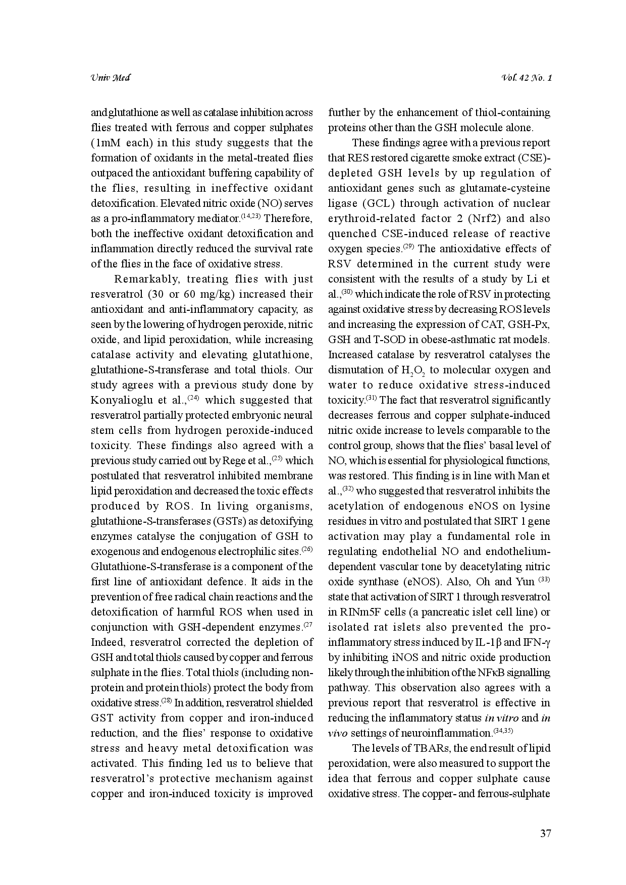juris Resveratrol protects against copper and iron toxicity in Drosophila melanogaster