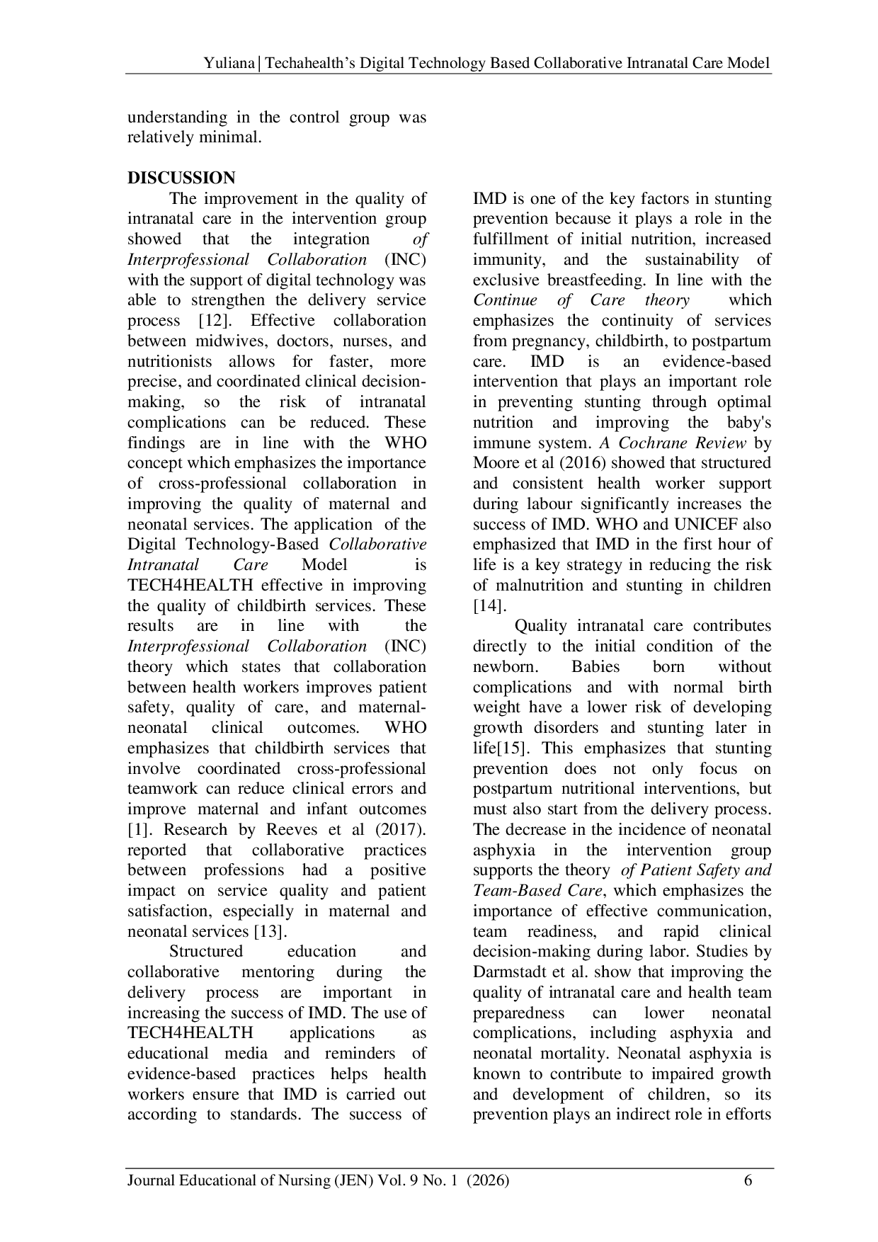 JURIS Techahealth s Digital Technology Based Collaborative Intranatal Care Model for Optimizing Healthy Births in Stunting Prevention