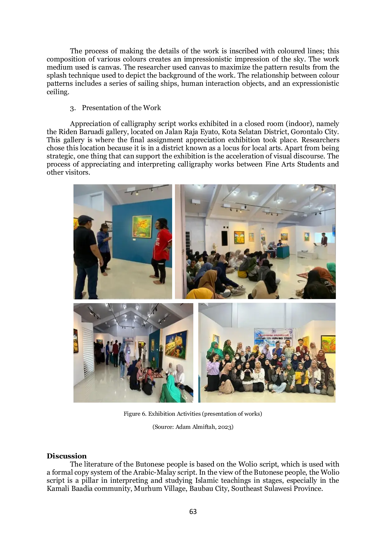 JURIS Wolio Scripture as a Source of Inspiration in the Creation of Islamic Calligraphy Art