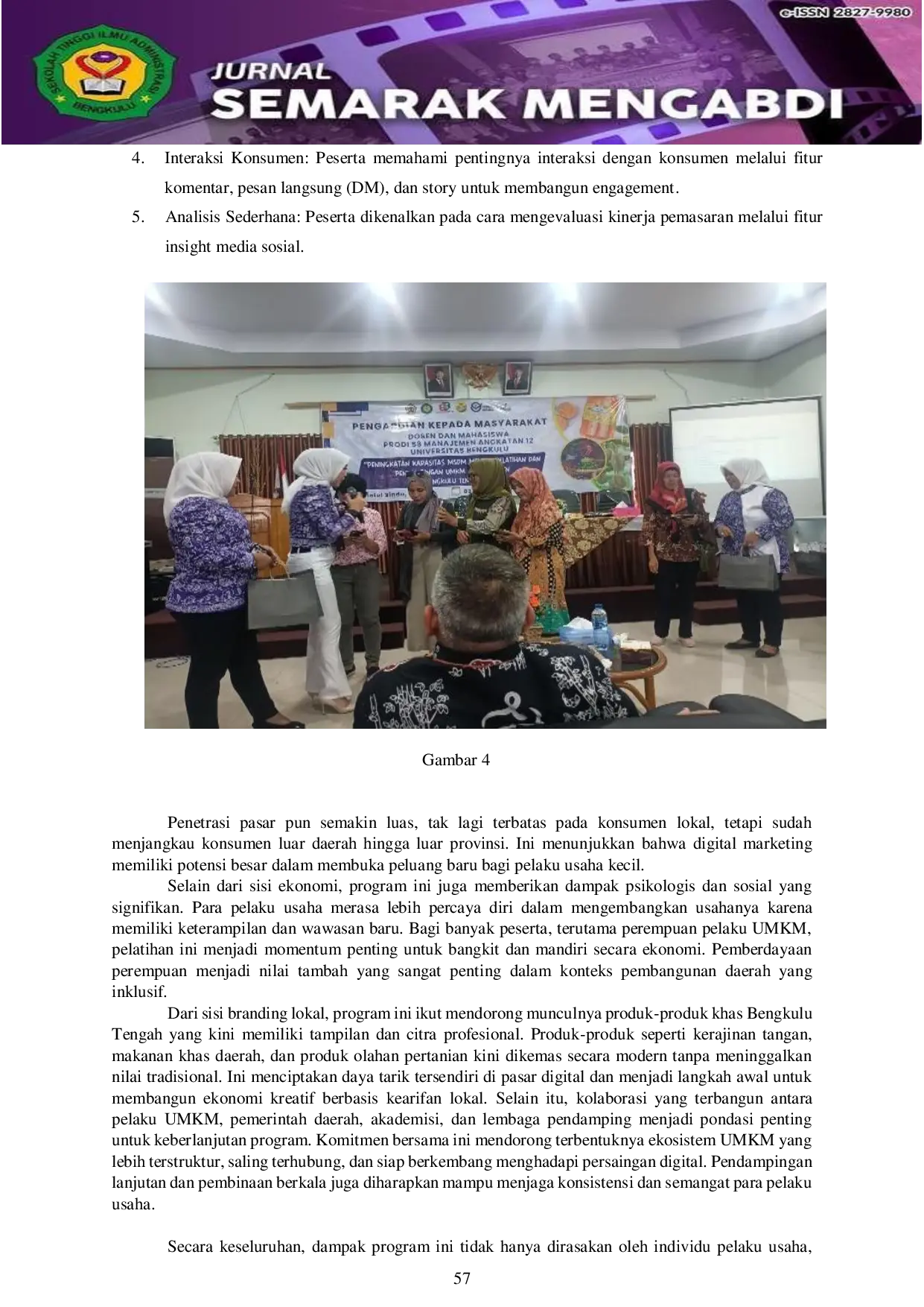 JURIS Penggunaan Digital Marketing Untuk Meningkatkan Kinerja dan Omset Penjualan UMKM di Kabupaten Bengkulu Tengah