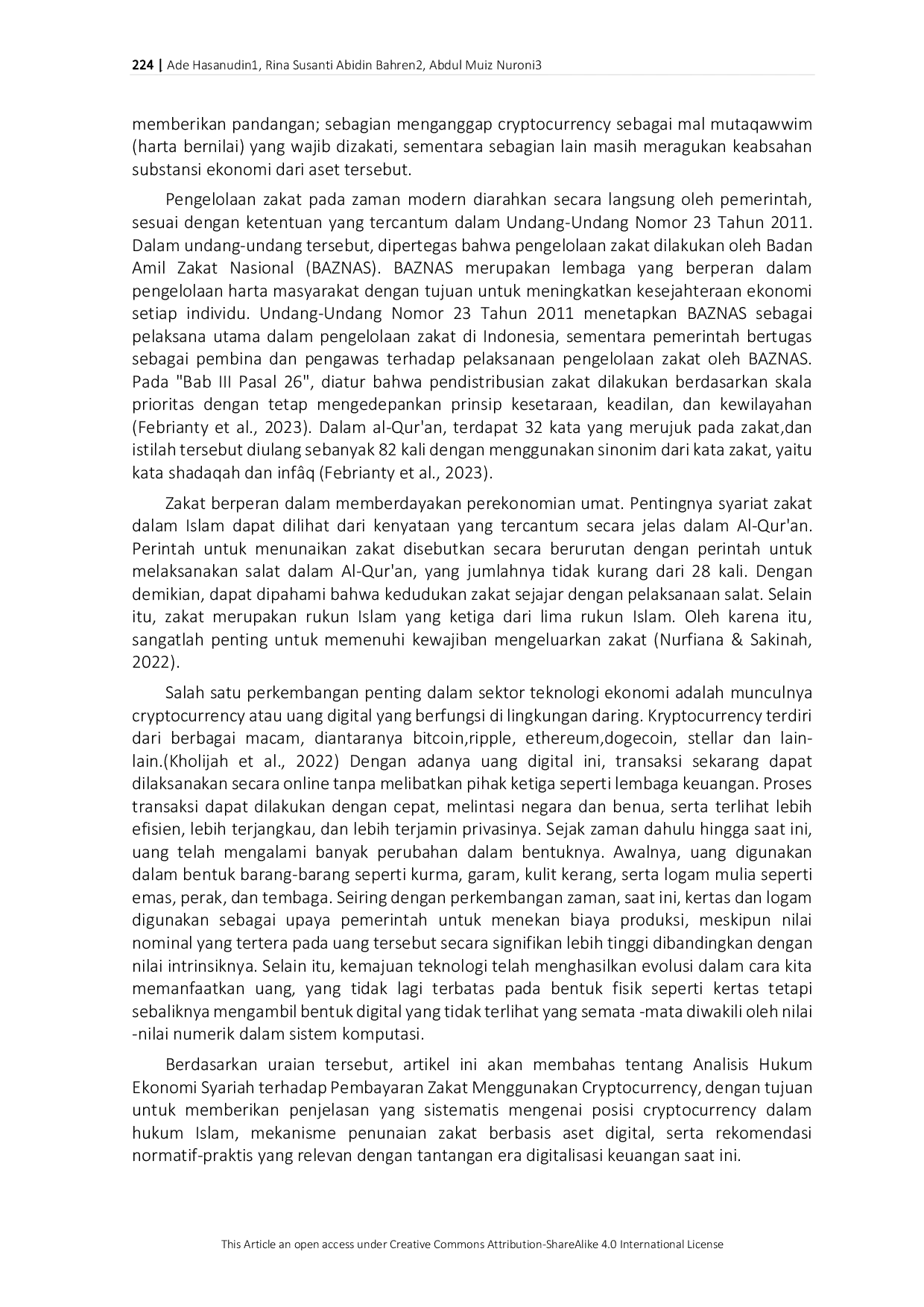 JURIS Analisis Hukum Ekonomi Syariah Terhadap Pembayaran Zakat Mengunakan Cryptocurrency