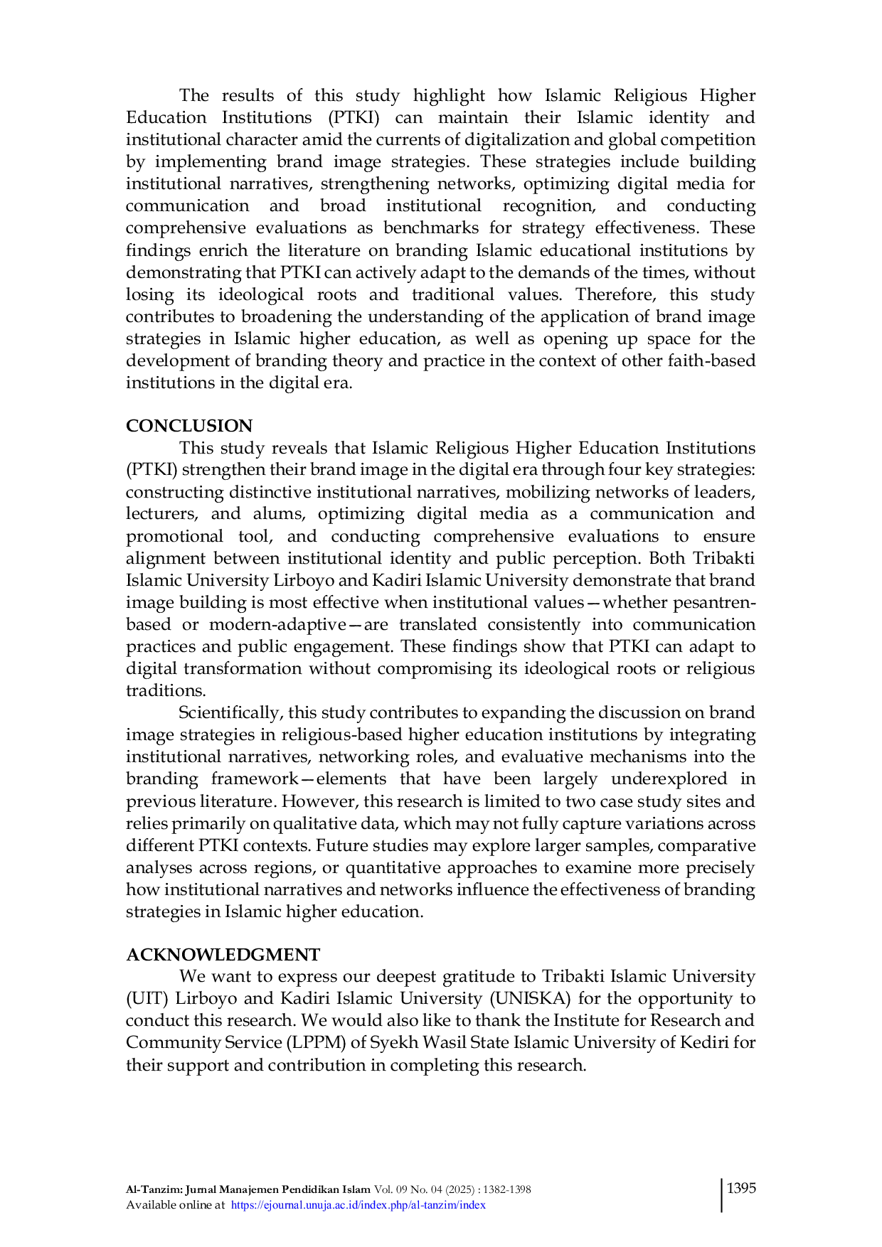 JURIS Branding Strategies for Strengthening the Identity of Islamic Higher Education Institutions