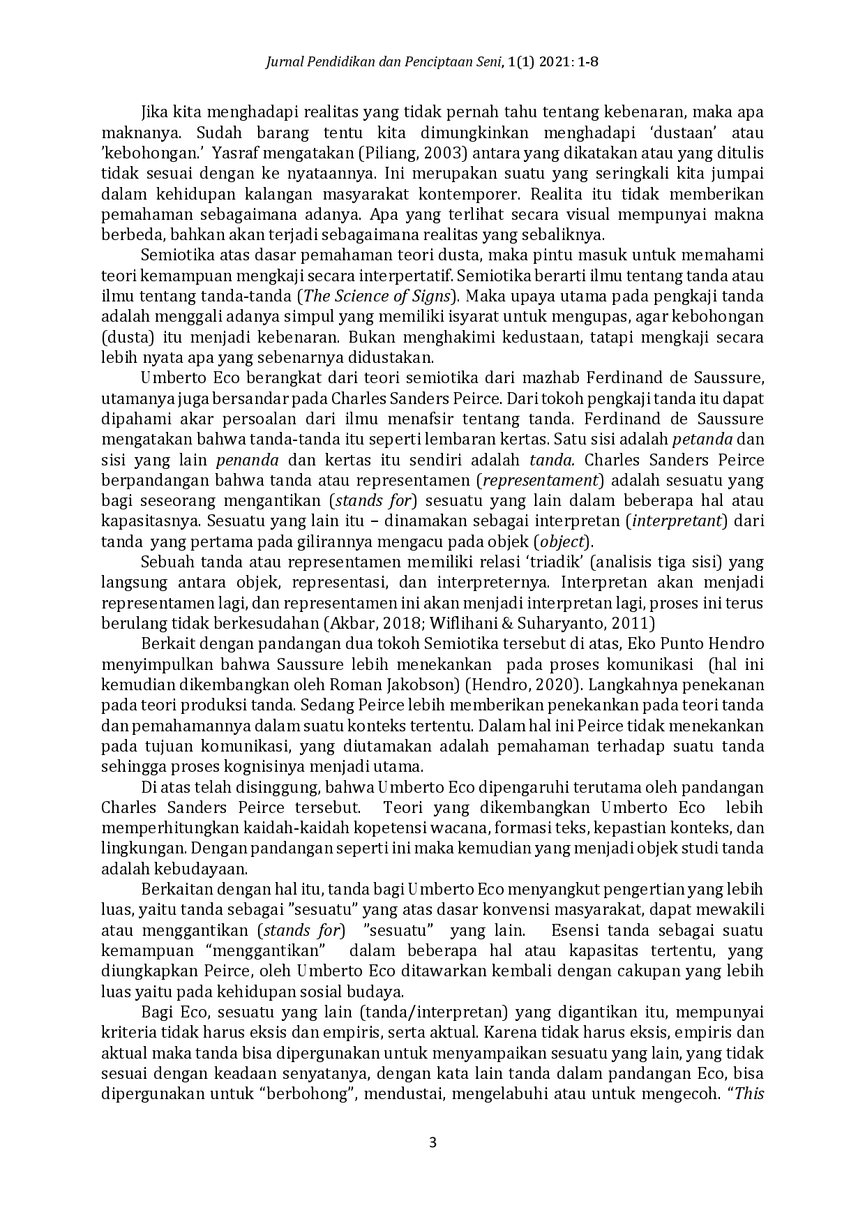 juris Pengajaran Kritik Seni Kontemporer melalui Pendekatan Semiotika