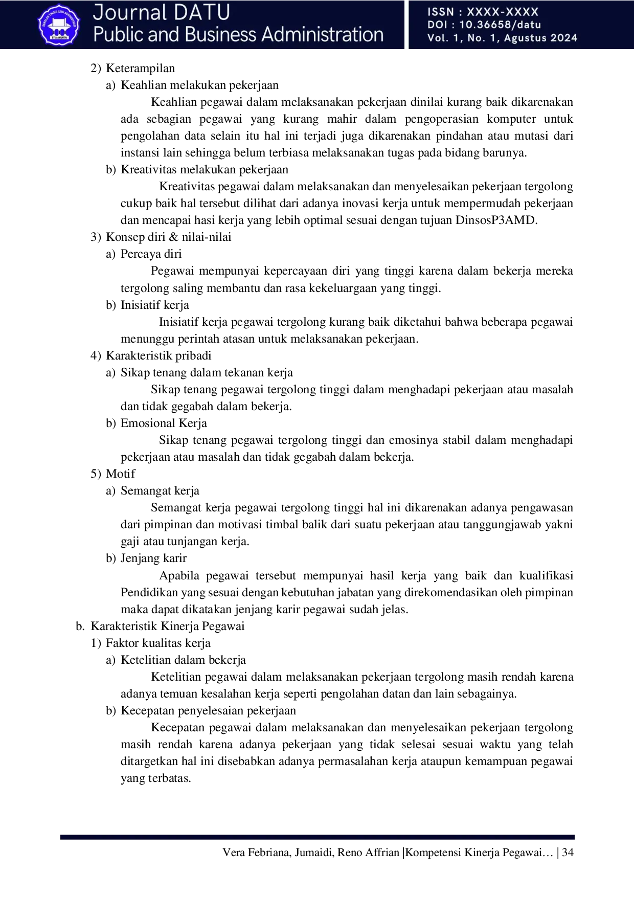 JURIS Pengaruh Kompetensi Terhadap Kinerja Pegawai Pada Dinas Sosial Pemberdayaan Perempuan Dan Perlindungan Anak Serta Pemberdayaan Masyarakat Dan Desa Kabupaten Balangan