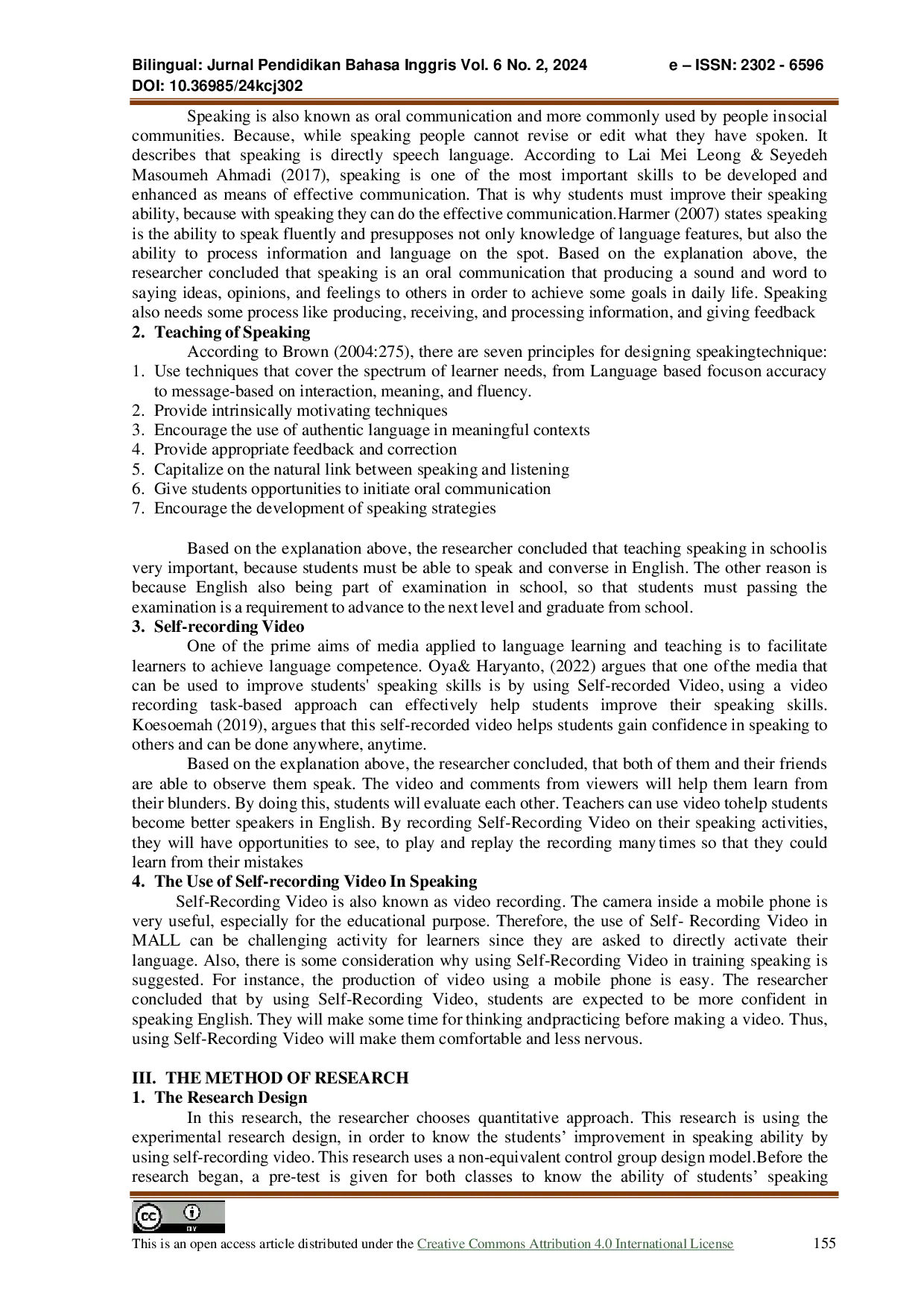 JURIS The Effectiveness Of Using Self Recording Video To Improve Student s Speaking Ability