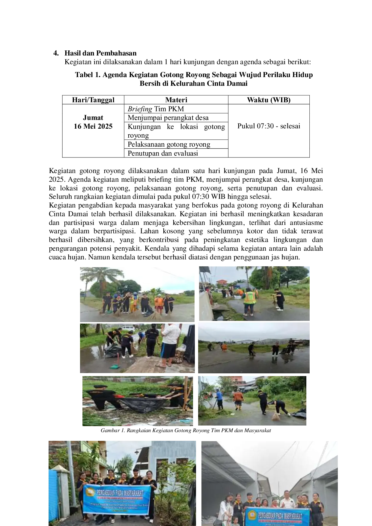 JURIS Gotong Royong Sebagai Wujud Perilaku Hidup Bersih