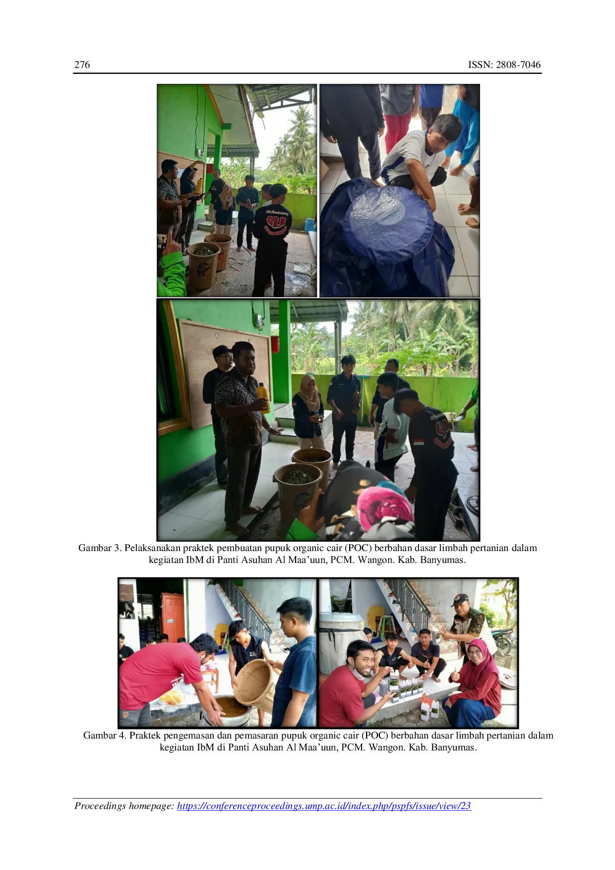 JURIS Pendidikan Life Skill Melalui Kewirausahaan Pupuk Organik Cair POC di Panti Asuhan Al Maa uun PCM Kecamatan Wangon Kabupaten Banyumas