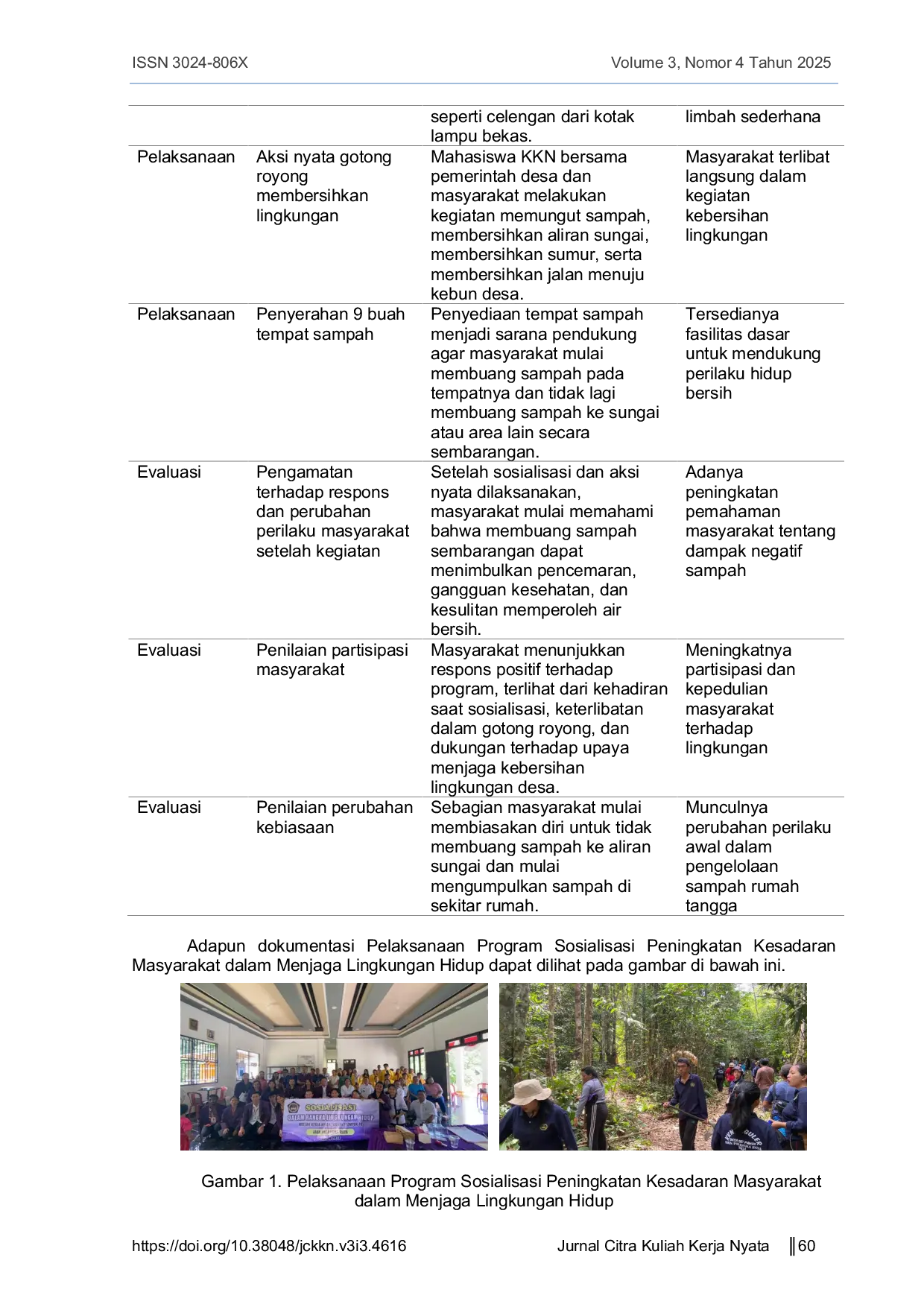 JURIS Sosialisasi Peningkatan Kesadaran Masyarakat Dalam Menjaga Lingkungan Hidup