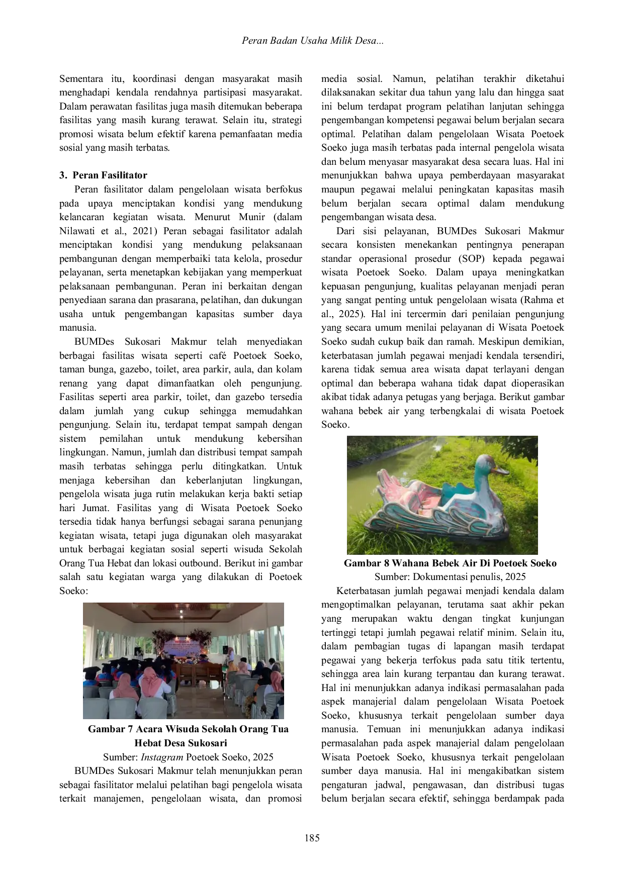 JURIS PERAN BADAN USAHA MILIK DESA BUMDes SUKOSARI MAKMUR DALAM PENGELOLAAN WISATA POETOEK SOEKO DI DESA SUKOSARI KECAMATAN TRAWAS KABUPATEN MOJOKERTO