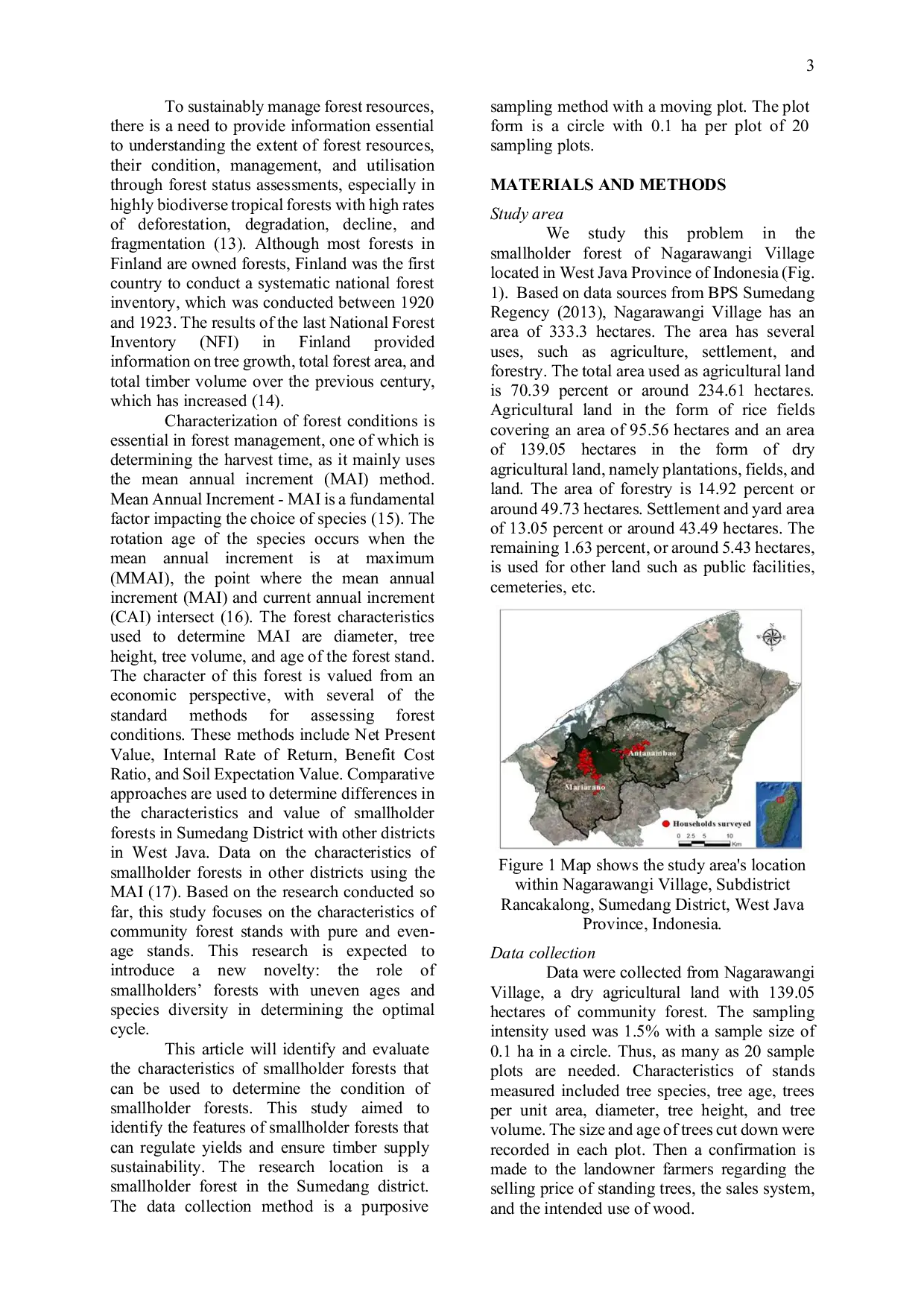JURIS Valuing And Characterization of Smallholder s Forest In West Java