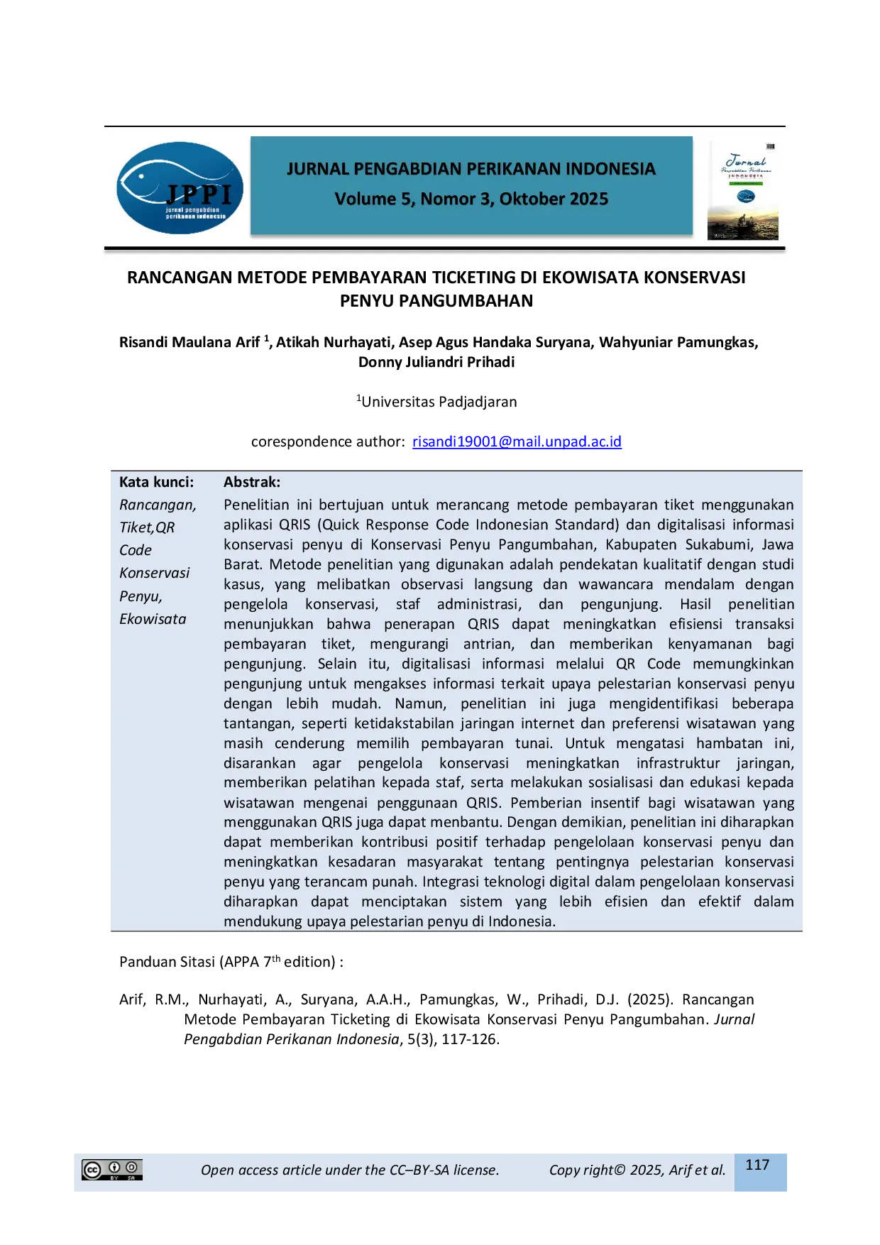 JURIS Design of Ticketing Payment Method at Pangumbahan Turtle Conservation Ecotourism