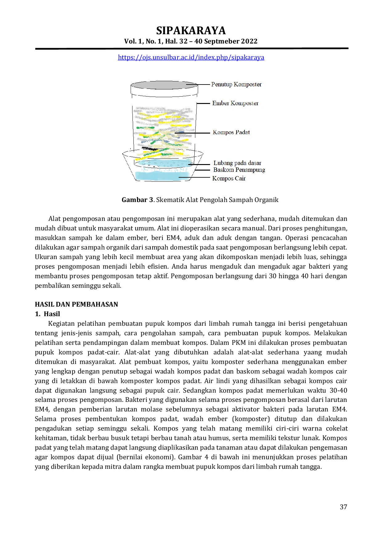 JURIS Pelatihan Pembuatan Pupuk Kompos dari Limbah Rumah Tangga di Kecamatan Pallangga