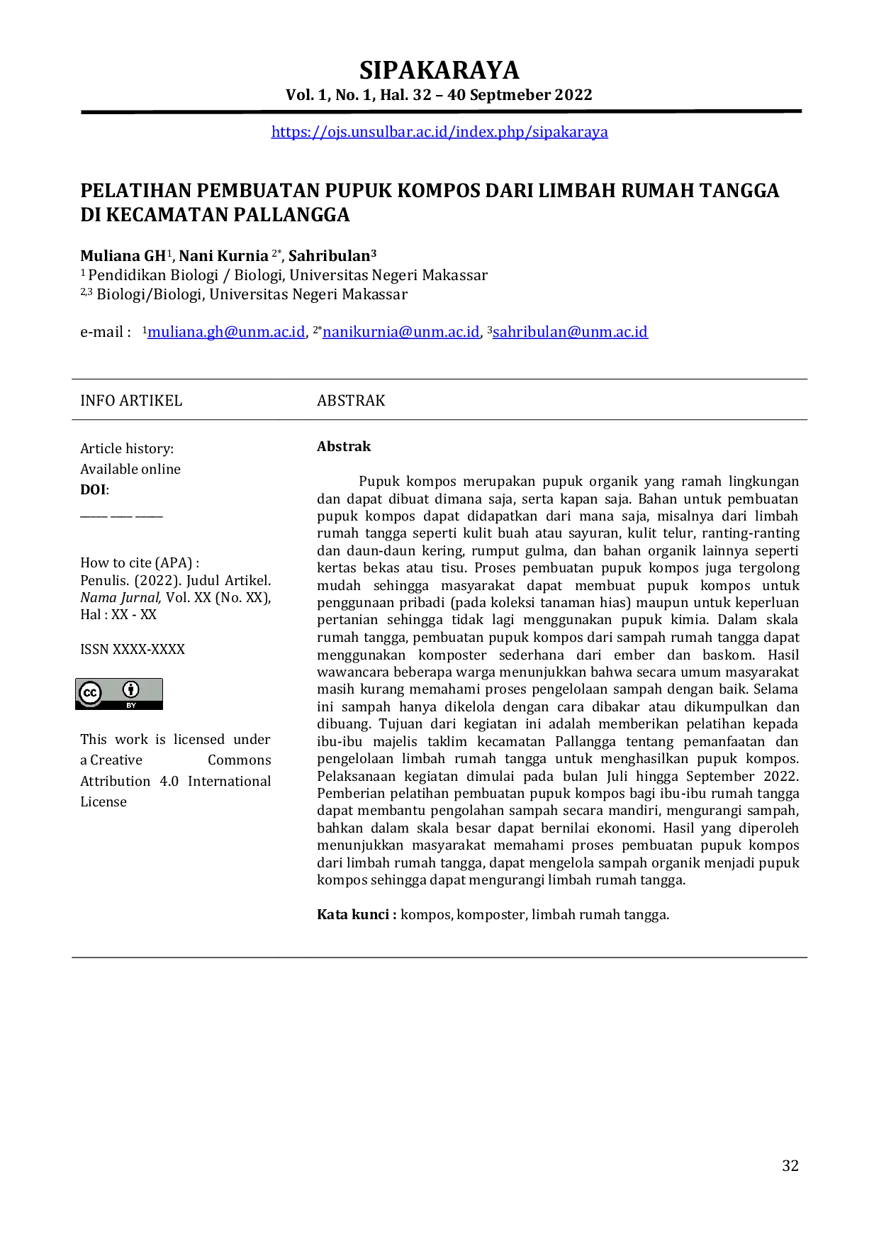 JURIS Pelatihan Pembuatan Pupuk Kompos dari Limbah Rumah Tangga di Kecamatan Pallangga