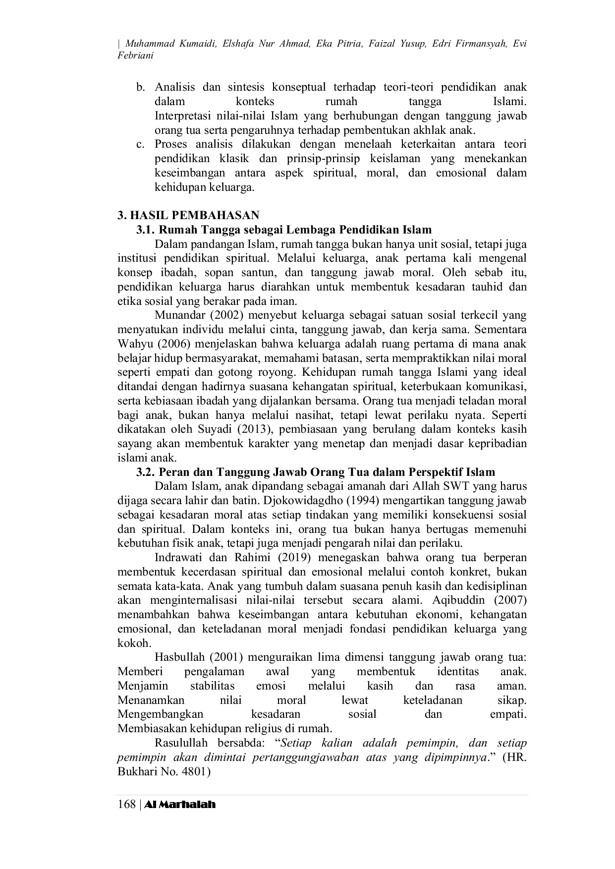 JURIS Keluarga Sebagai Basis Pendidikan Islam Dan Pembentukan Karakter Anak