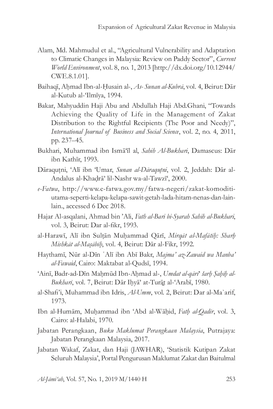 JURIS Expansion of Agricultural Zakat Revenue in Malaysia on the Basis of the Current Maslahah