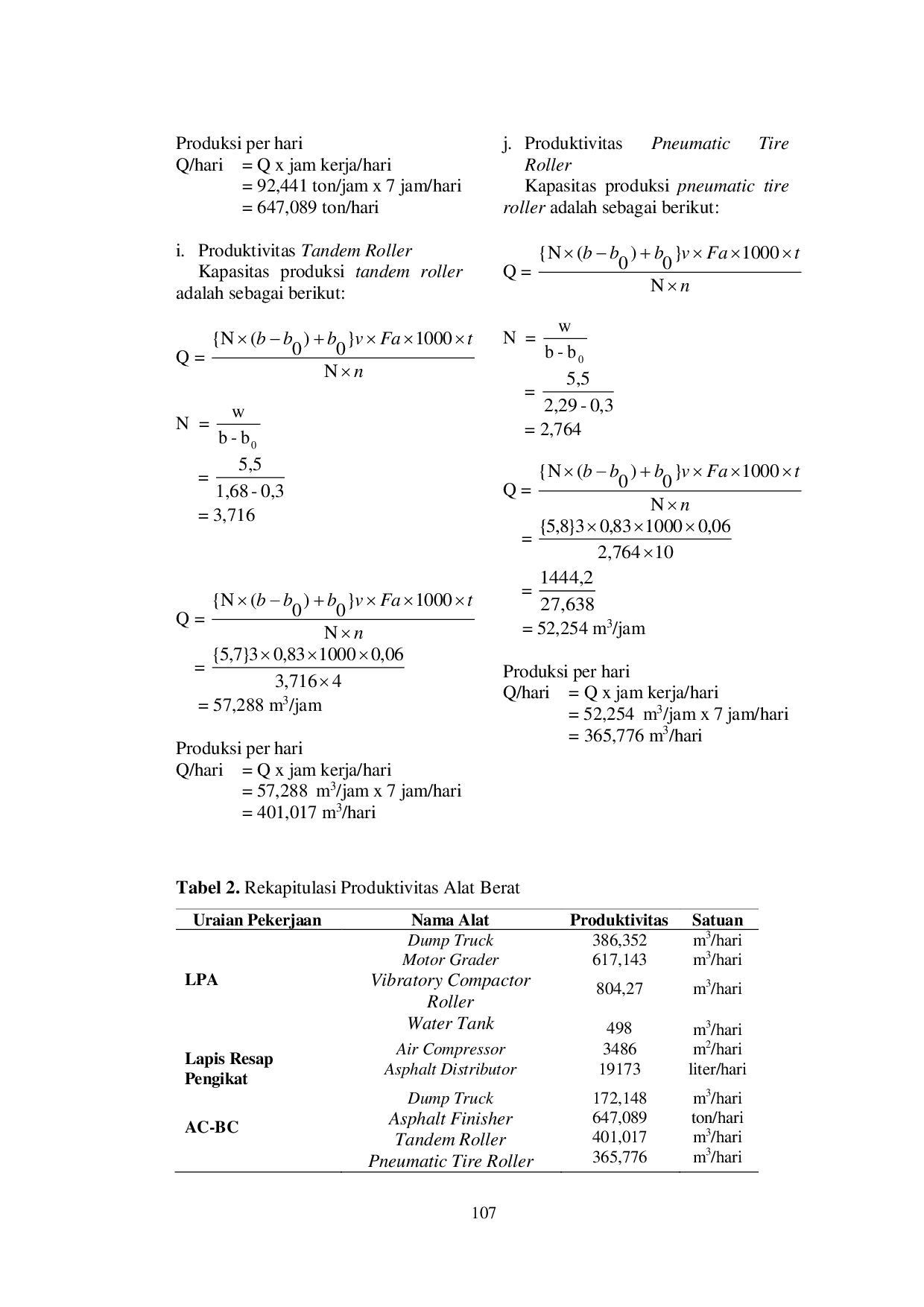 JURIS Analisis Produktivitas Alat Berat Pada Proyek Peningkatan Rekonstruksi Jalan Rel Kota Langsa