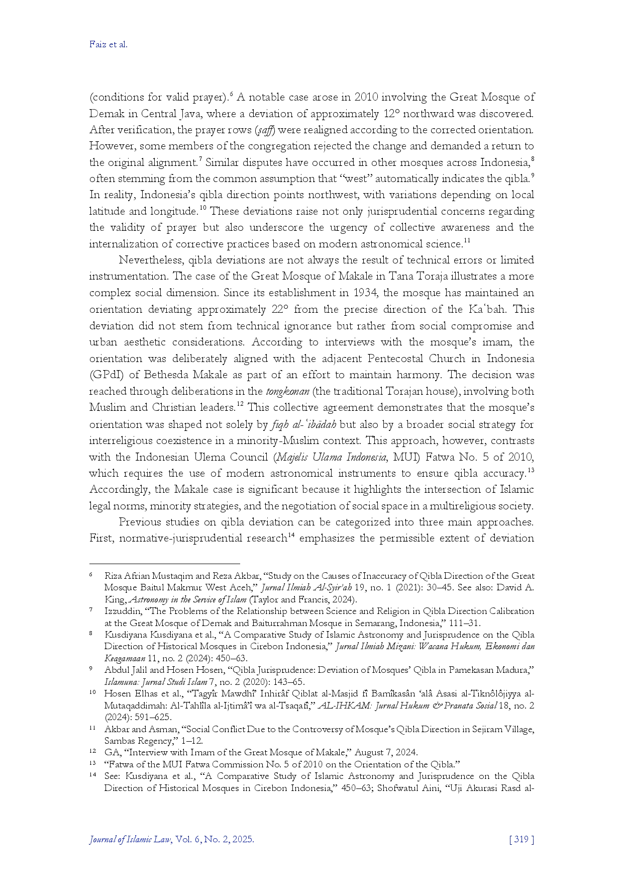 juris From Qibla Deviation to Social Cohesion The Construction of Minority Fiqh at the Great Mosque of Makale Tana Toraja