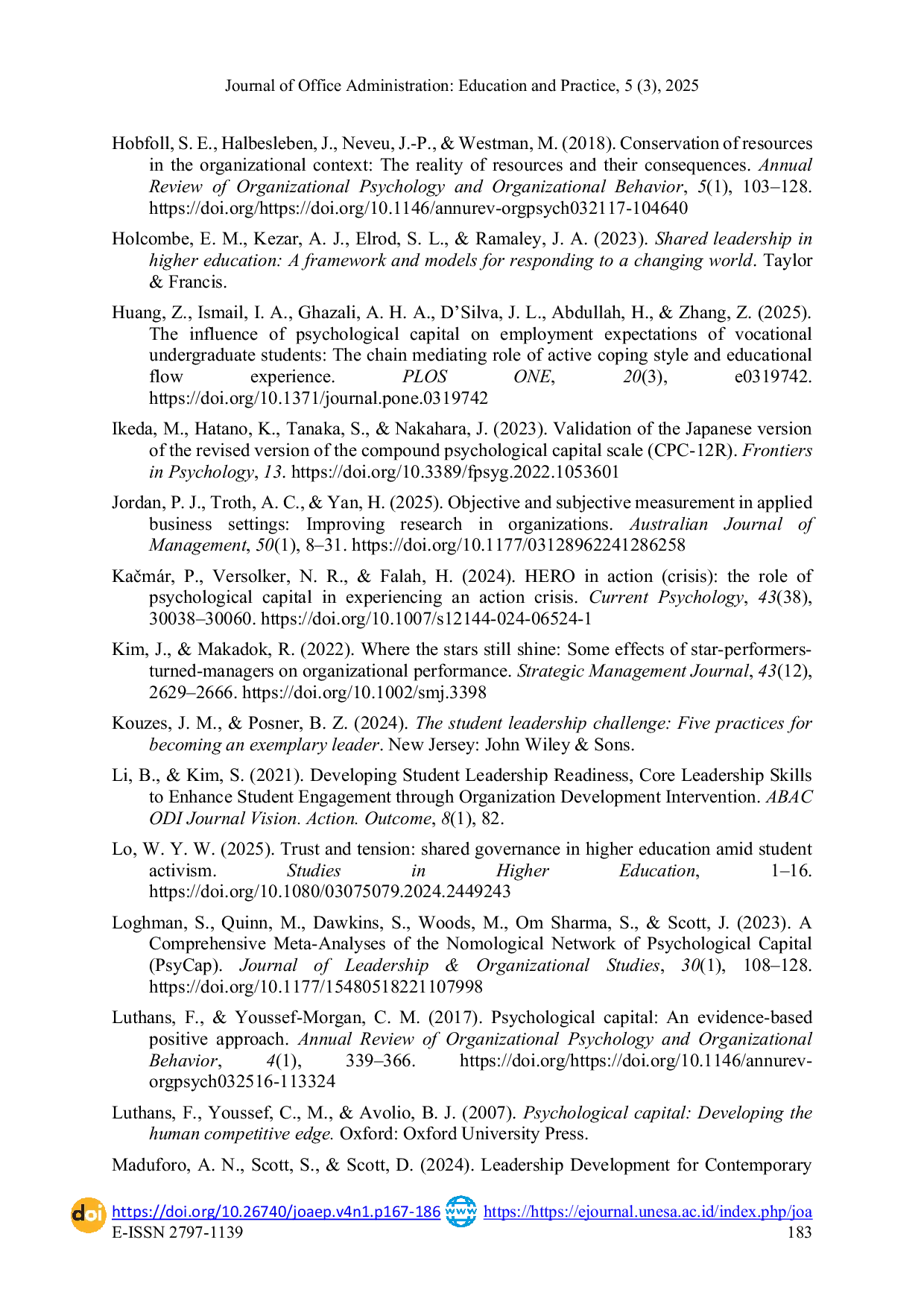 JURIS From Mindset to Management How Psychological Capital Shapes Student Leaders Managerial Functions