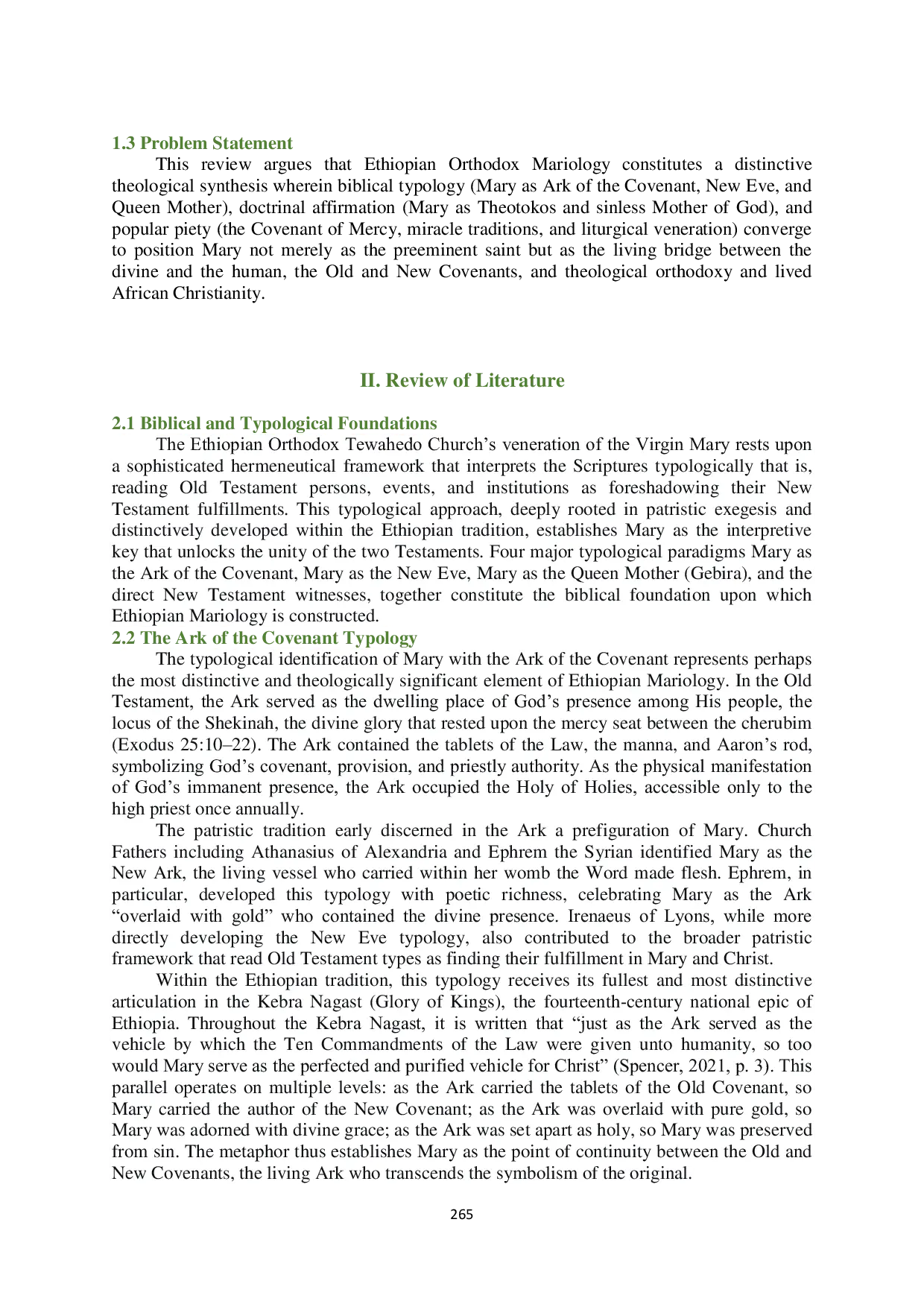 JURIS Biblical Typology and Popular Mariology in the Ethiopian Orthodox Tewahedo Church The Ark the Theotokos and the Covenant of Mercy