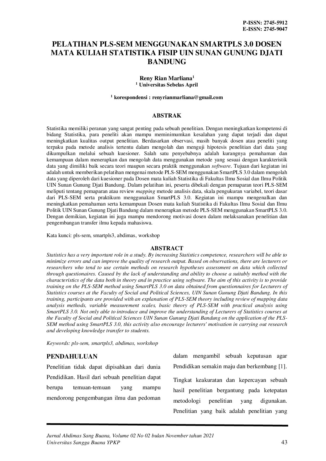 JURIS Pelatihan Pls Sem Menggunakan Smartpls 3 0 Dosen Mata Kuliah Statistika Fisip Uin Sunan Gunung Djati Bandung