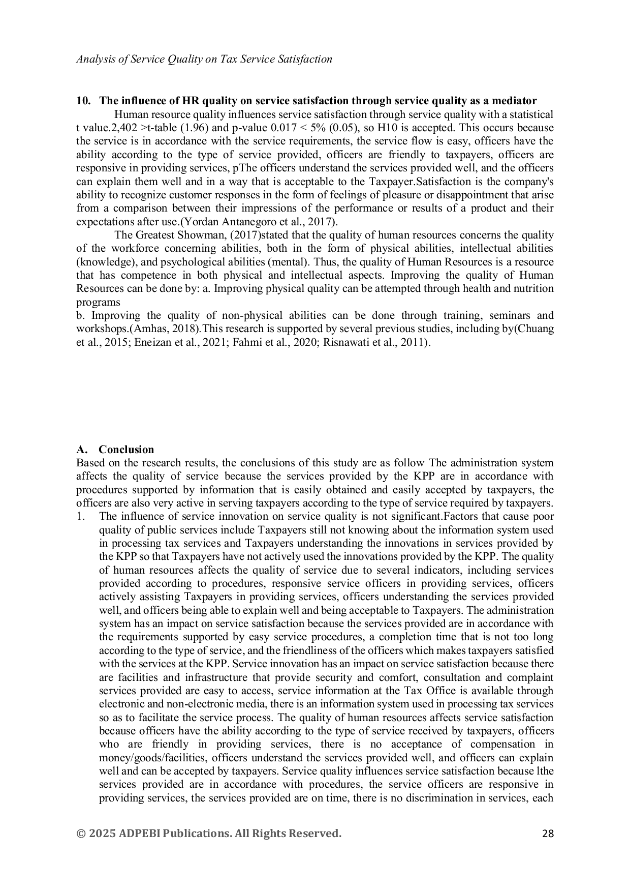 JURIS Analysis of Service Quality on Tax Service Satisfaction