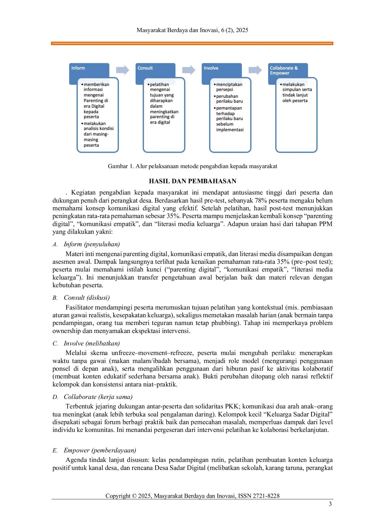 JURIS Peran Parenting Komunikasi Efektif Keluarga Di Era Digital Bagi Ibu Ibu Pkk Di Desa Grinting Kecamatan Tulangan Kabupaten Sidoarjo