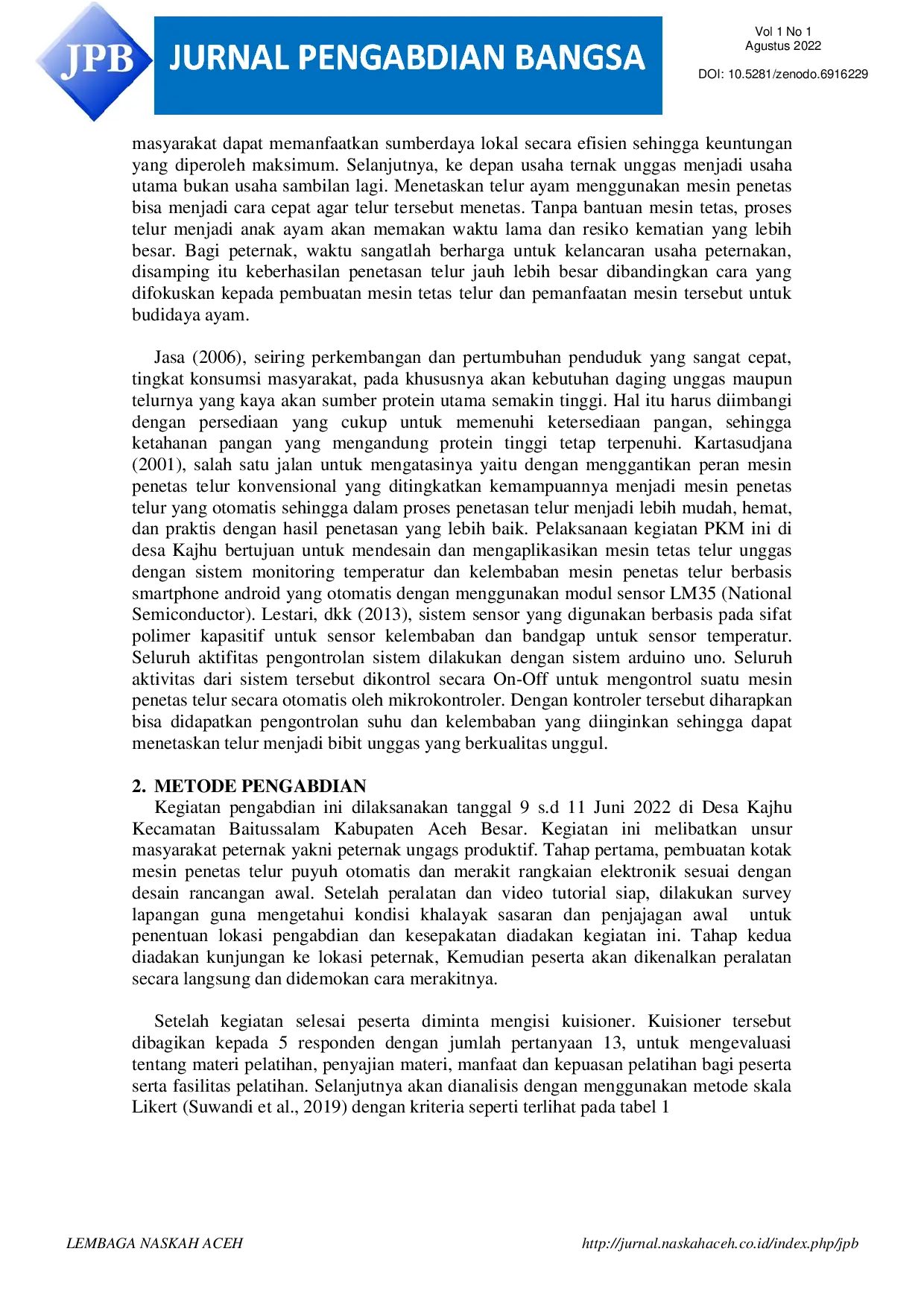 juris Pemberdayaan Keluarga Peternak Unggas Desa Melalui Pelatihan Pembuatan Mesin Penetas Berbasis Mesin Jam