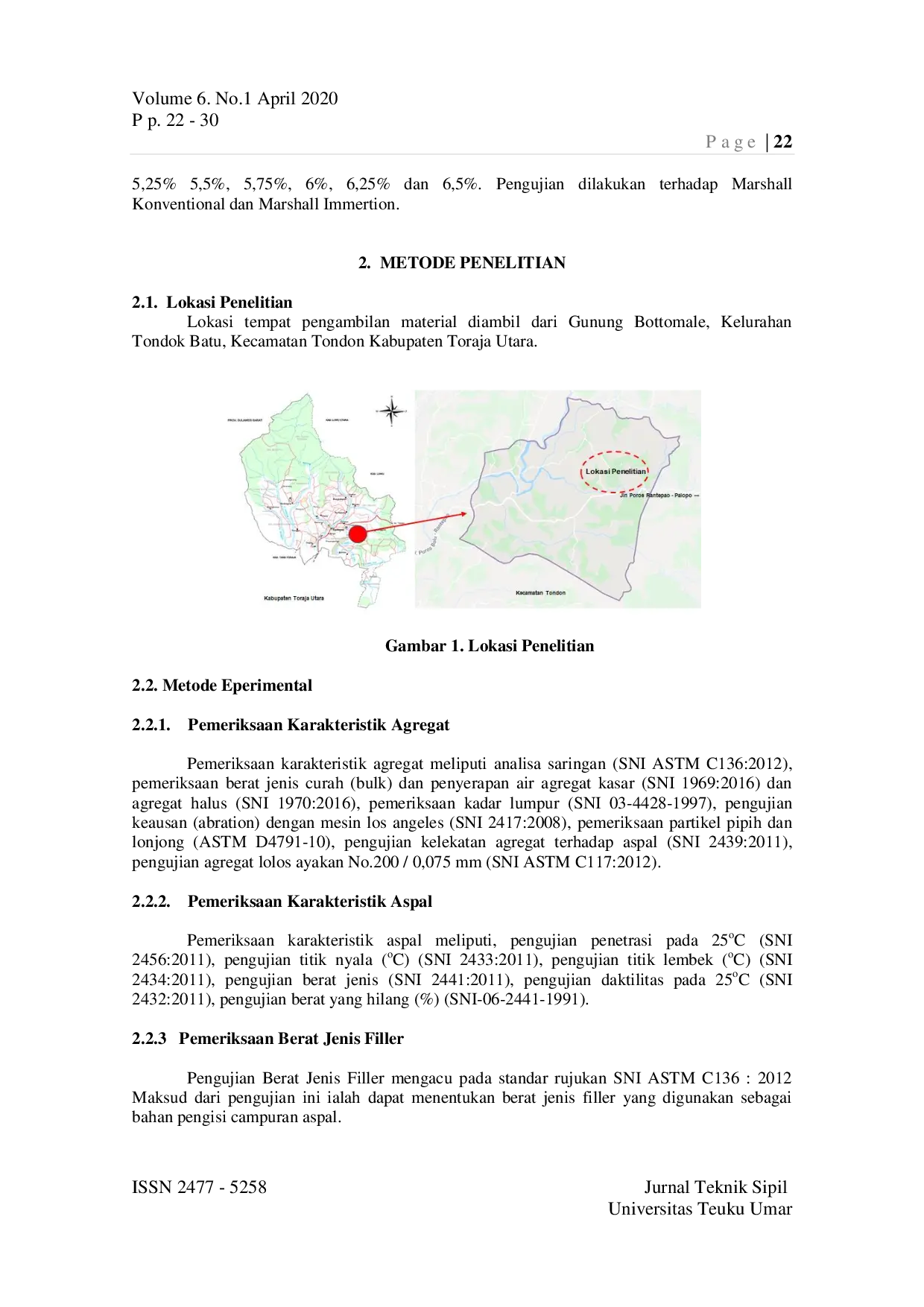 JURIS Pemanfaatan Batu Gunung Bottomale Toraja Utara sebagai Campuran Laston