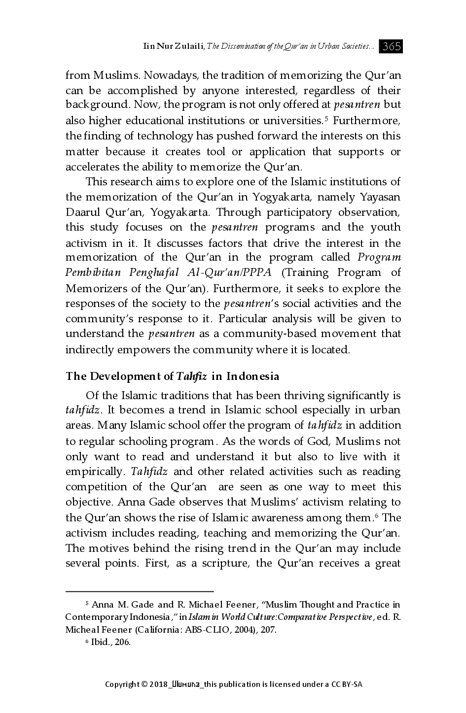 juris The Dissemination of the Qur an in Urban Societies PPPA Daarul Qur an and its Social Activities in Yogyakarta