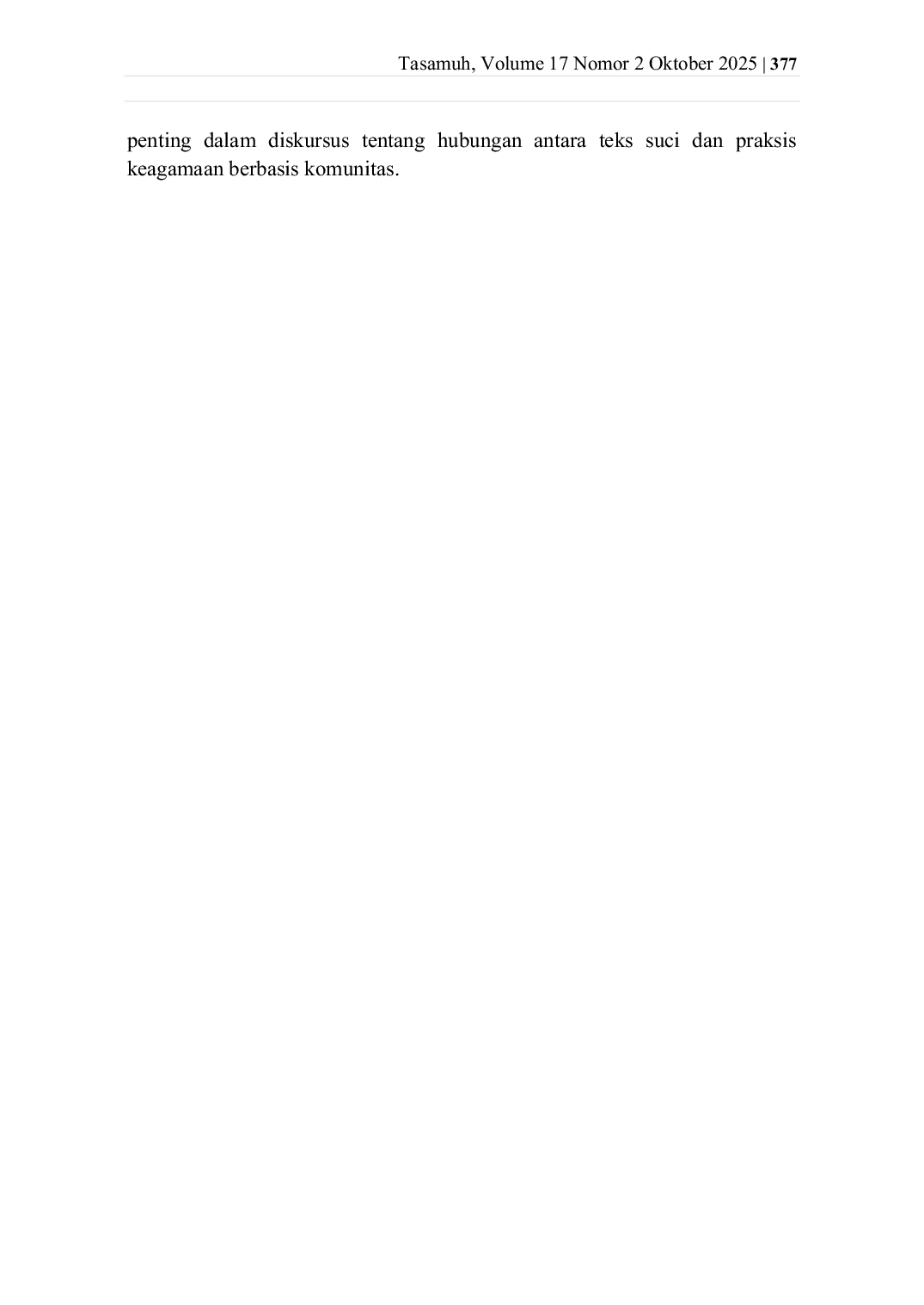 JURIS Resepsi Al Qur an Di Pondok Pesantren Tahfidzul Qur an Al Ma ruf Juranguluh Kediri