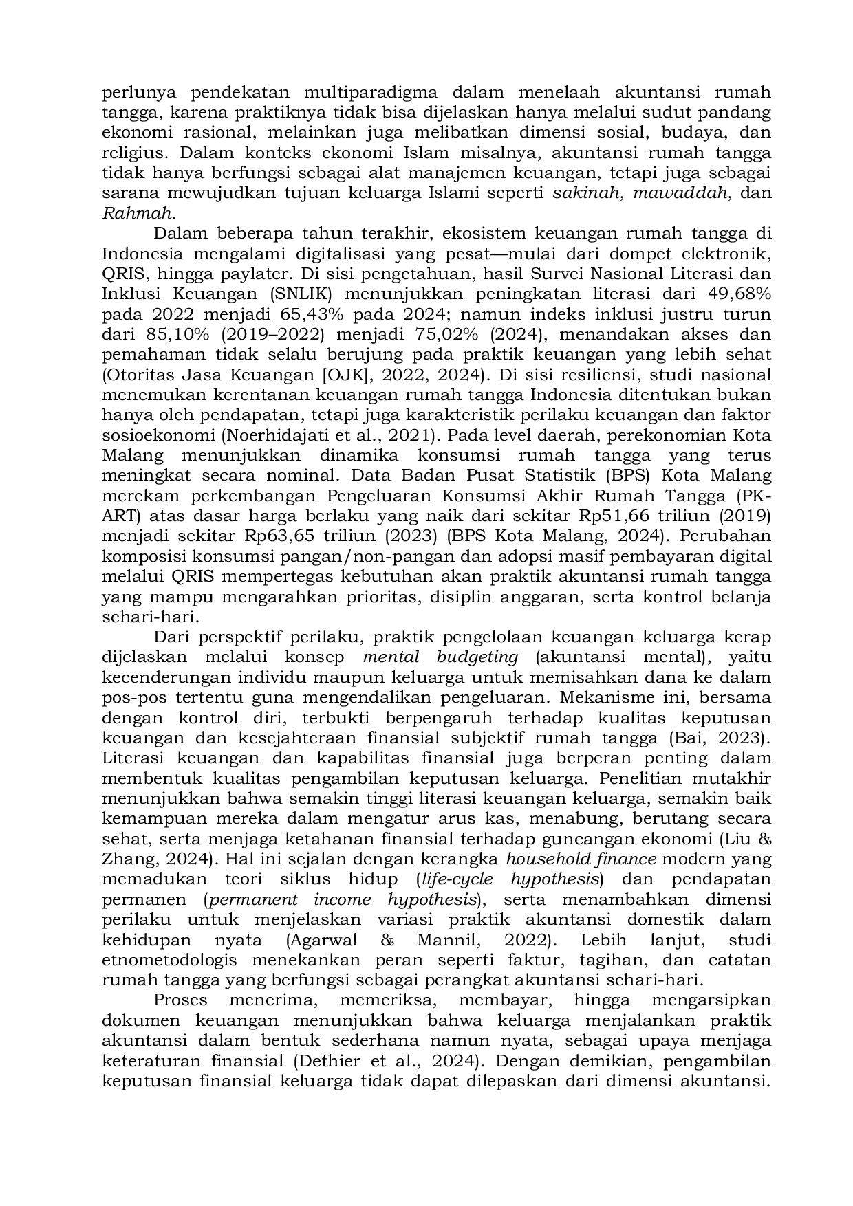 JURIS Akuntansi Sebagai Bahasa Kehidupan Sehari Hari Studi Multiparadigma Pada Praktik Keuangan Rumah Tangga