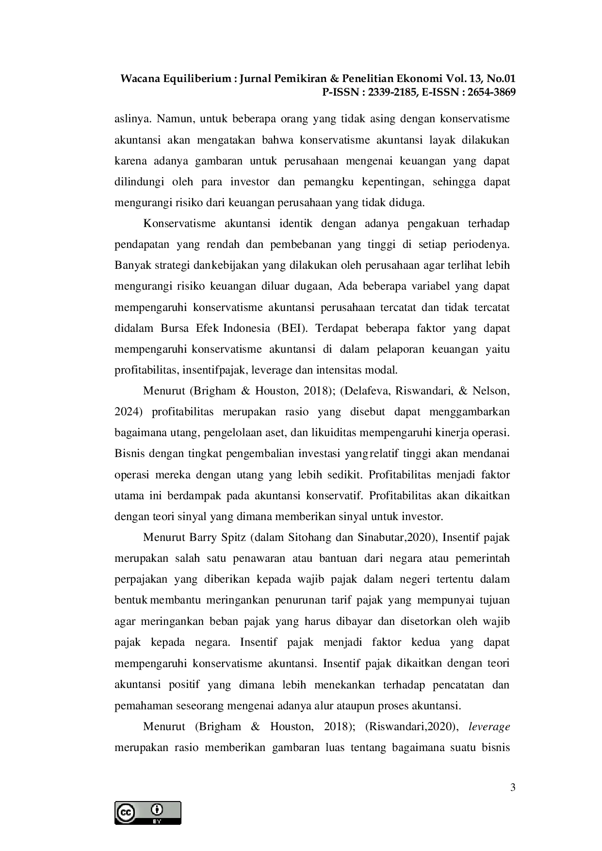 JURIS Pengaruh Profitabilitas Insentif Pajak Leverage Intensitas Modal Terhadap Konservatisme Akuntansi Pada Perusahaan Basic Material