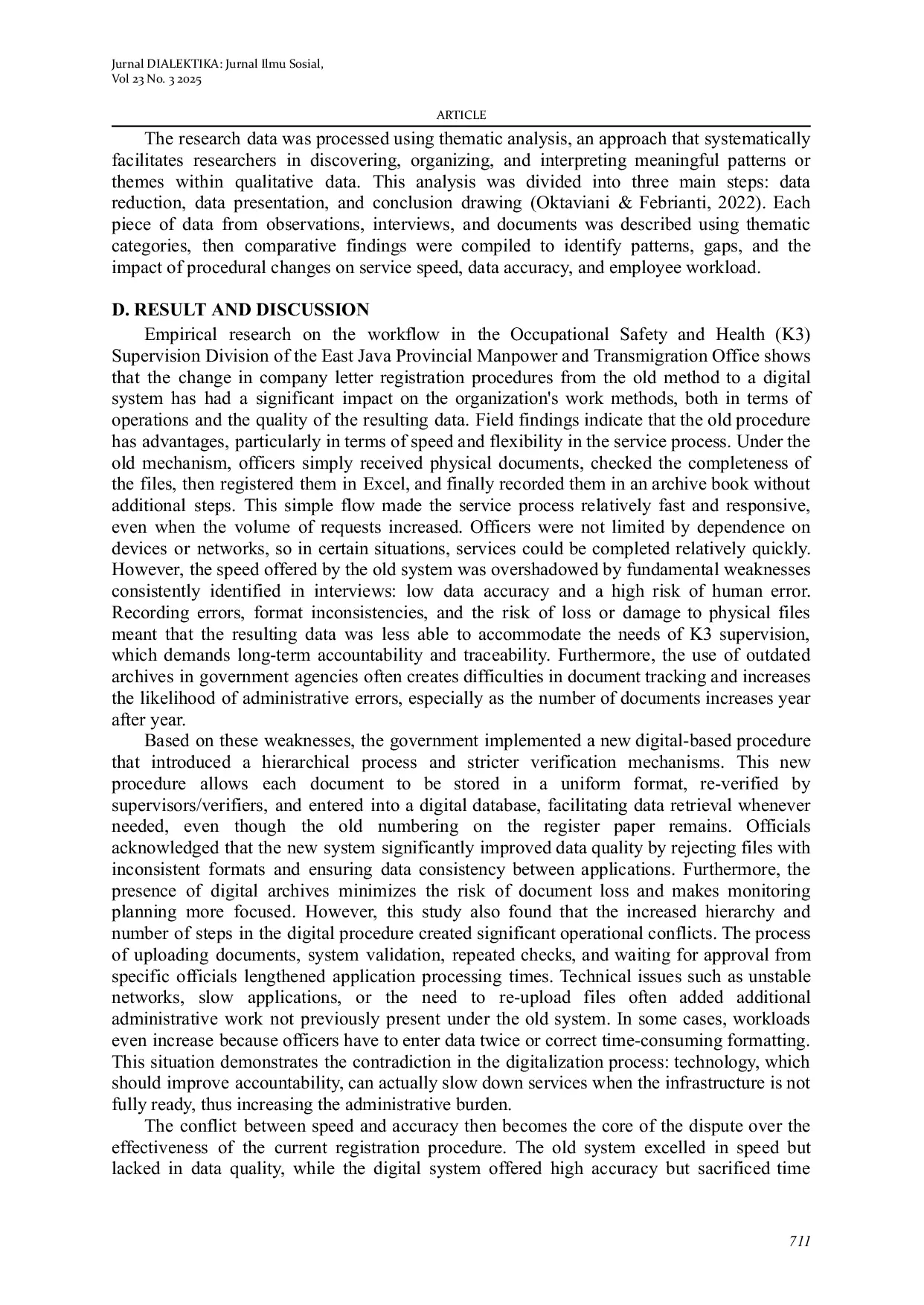 JURIS Analysis of the Effectiveness of Company Letter Registration and Data Collection in the Occupational Health and Safety Supervision Sector of the Manpower and Transmigration Service of East Java Provin